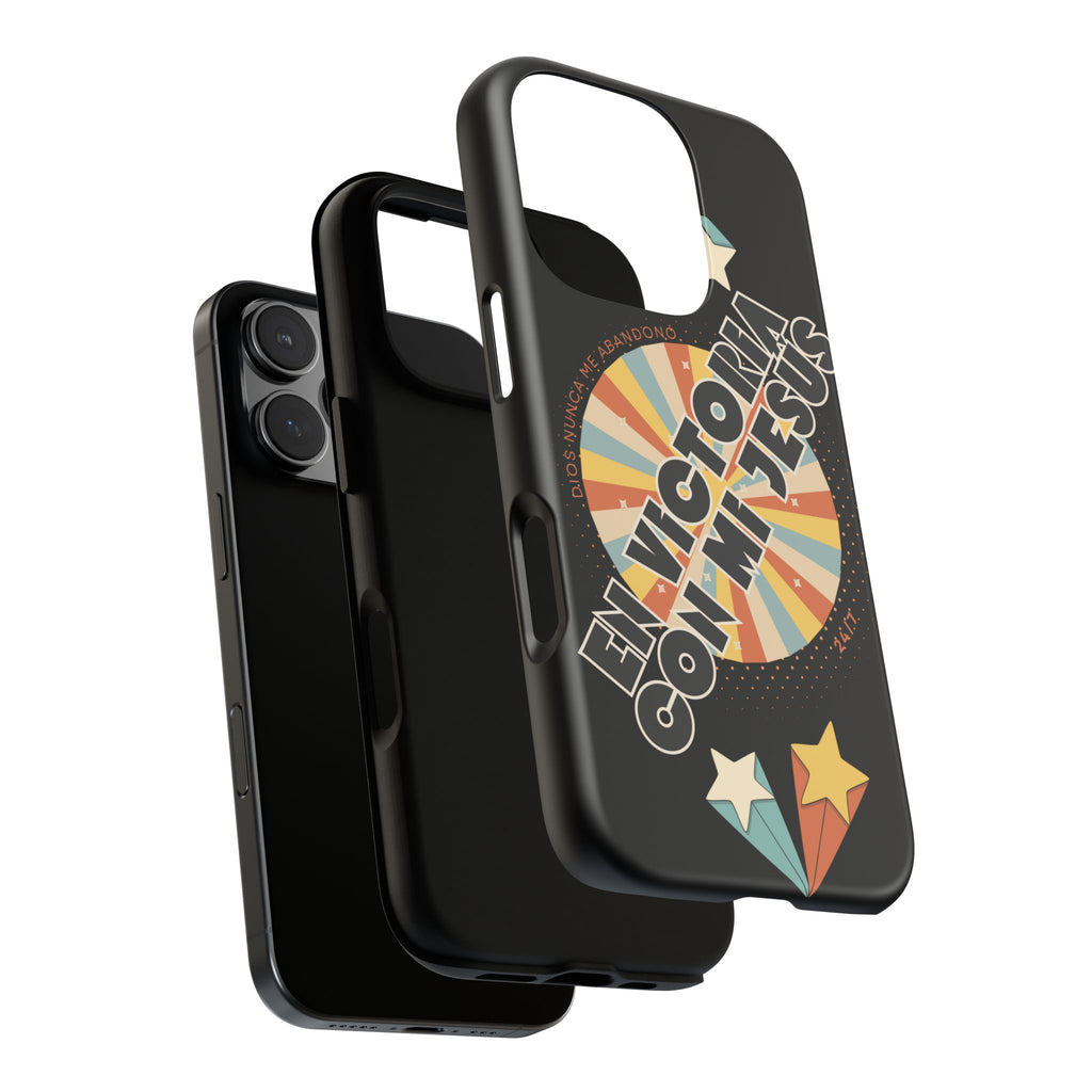 'En Victoria Con Jesús' Retro Protección de telefono
