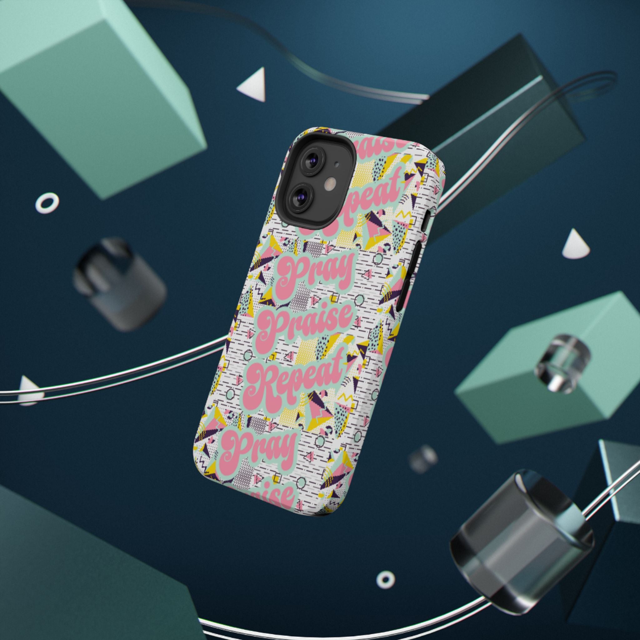 Retro Pray Praise Repeat Women's  Phone Case- Impact-Resistant Cases
