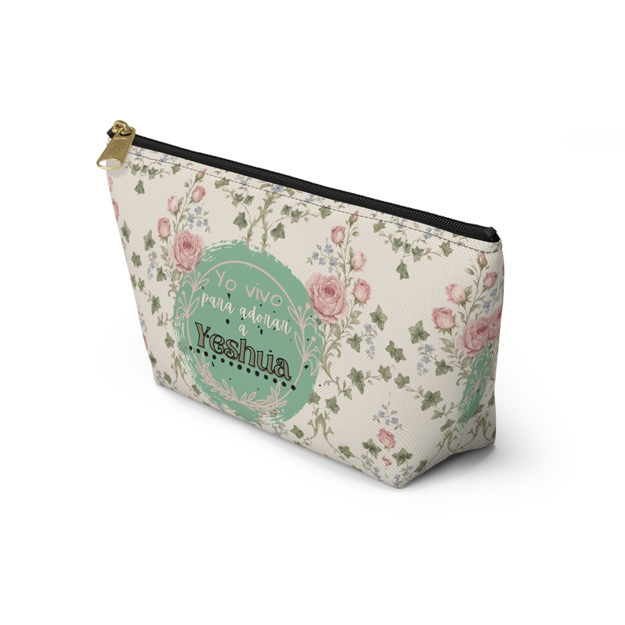 Floral 'Yo vivo para adorar Yeshua' Bolsita