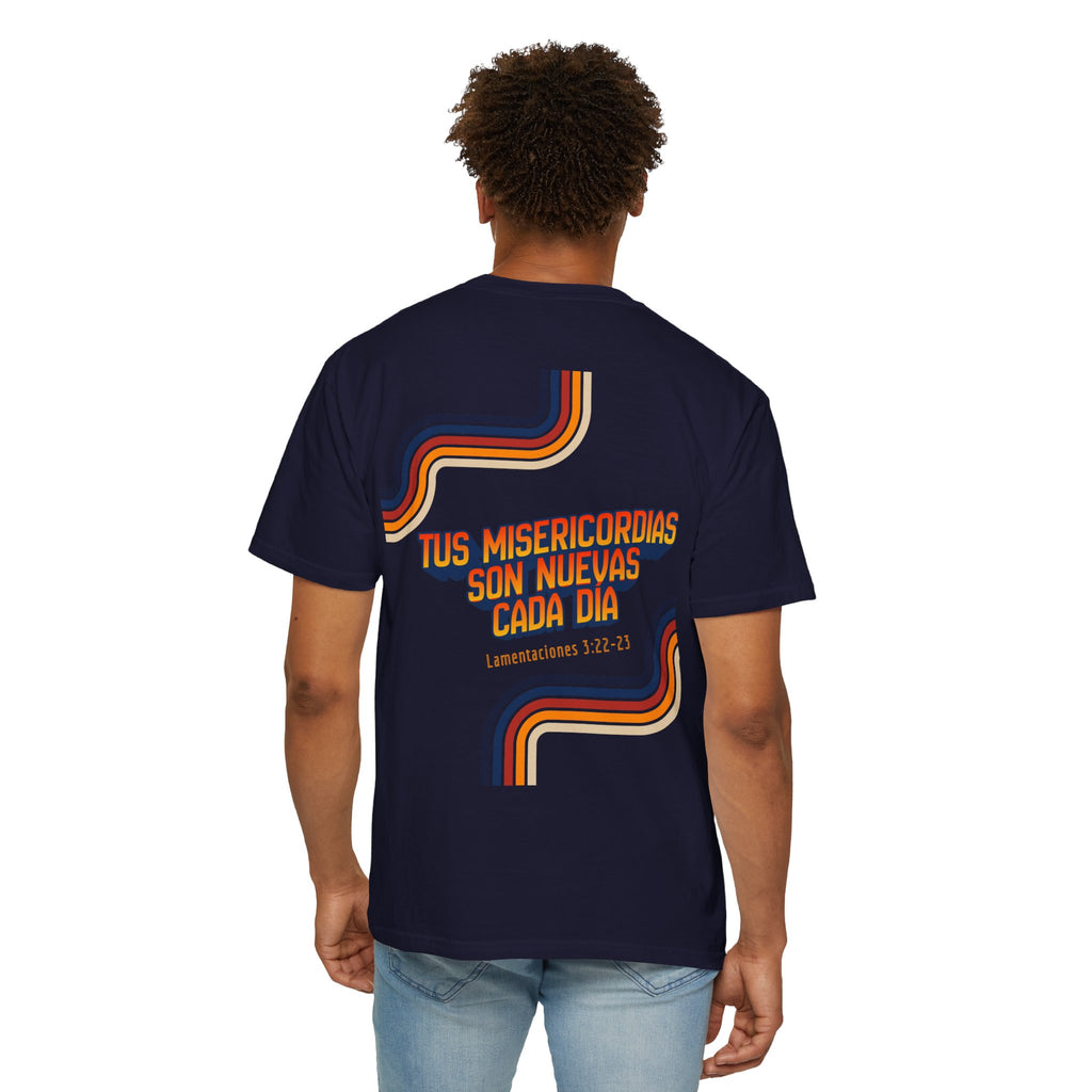 Hombres-Misericordia de Dios Sal 63:3/Lam 3:22-23— Diseño 'retro' cristiano para hombres