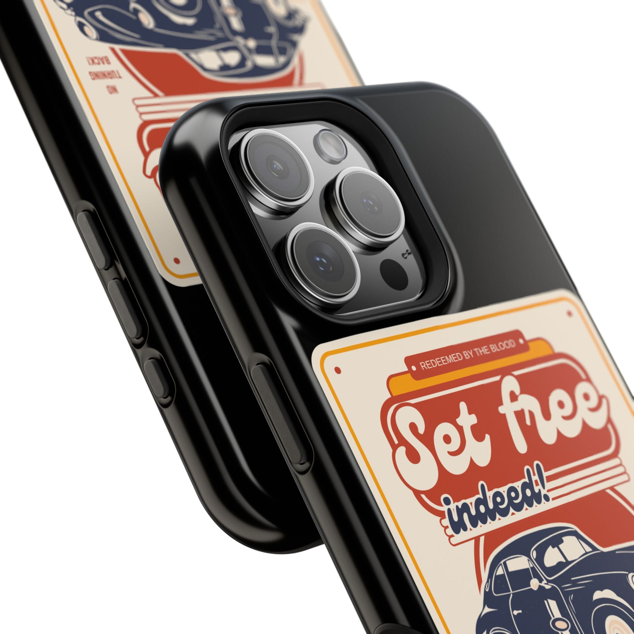 Men's 'Set free indeed' Vintage Graphic Phone Case — Magnetic Impact-Resistant