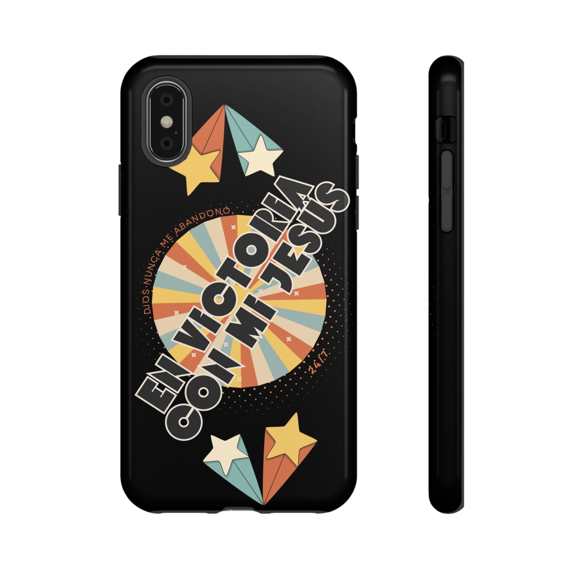 'En Victoria Con Jesús' Retro Protección de telefono