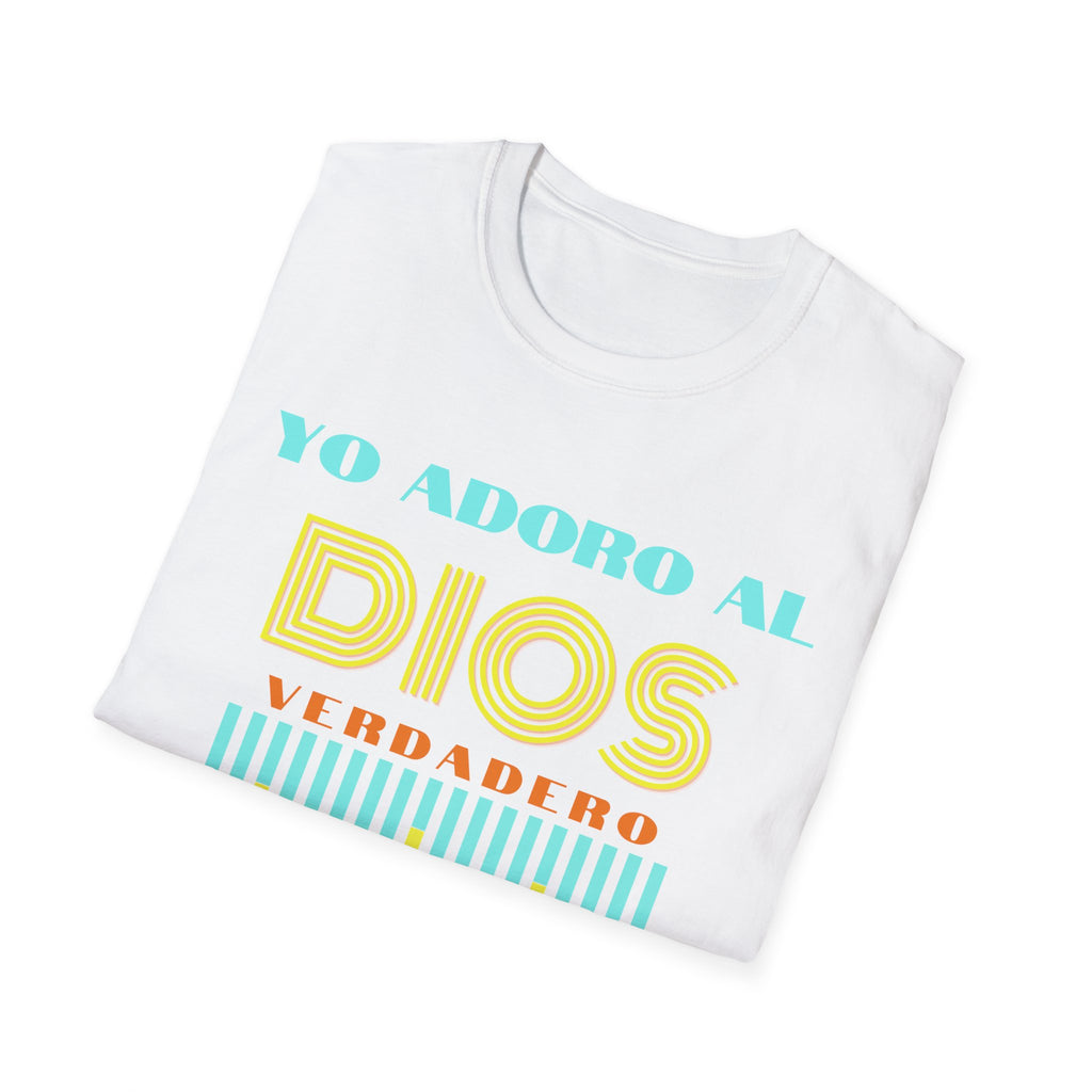 "Yo adoro al Dios verdadero" Camisa Retro —  "Y estos tres son uno" 1Juan 5:7