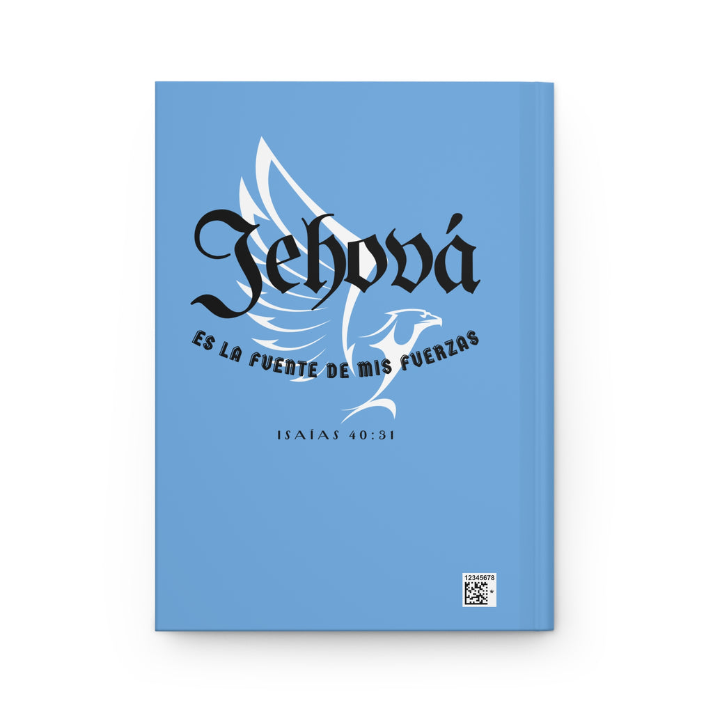 Libro de Hombres Isa 40:31 — 'Jehová es la fuente de mis fuerzas' Hardcover Christian Notebook (Isaías 40:31)