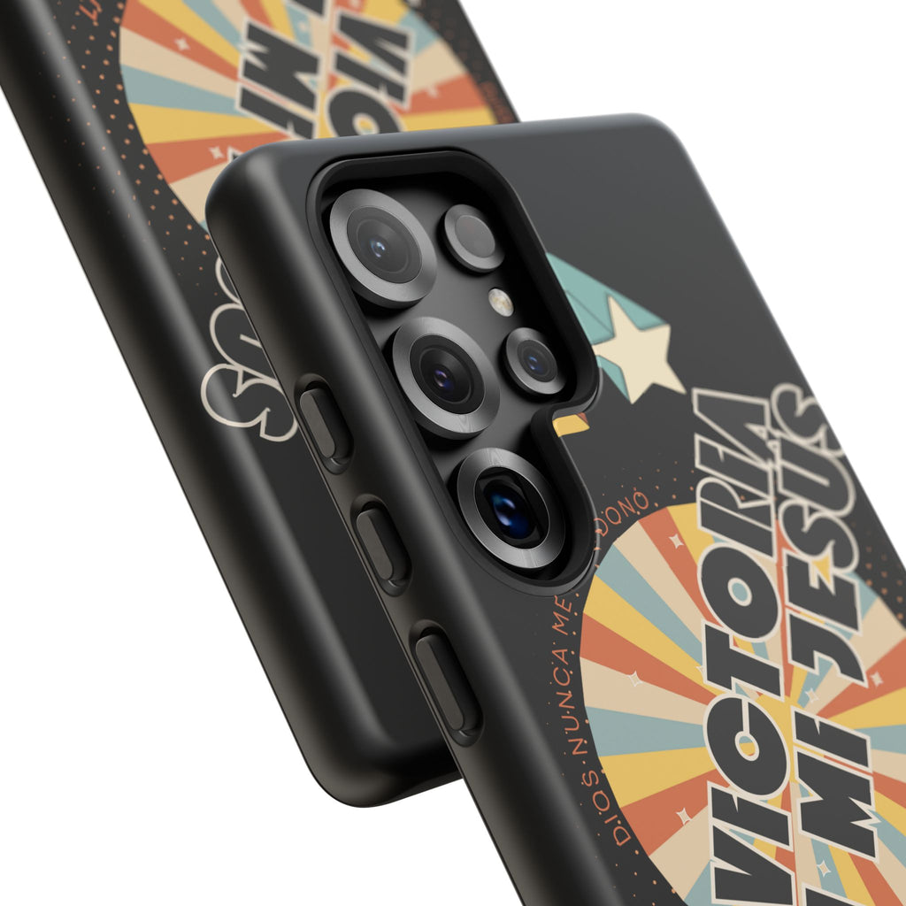'En Victoria Con Jesús' Retro Protección de telefono