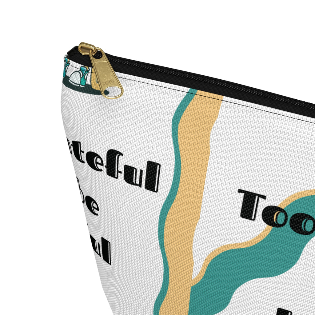 Too Grateful To Be Hateful Accessory Pouch — Retro Smiley Bag