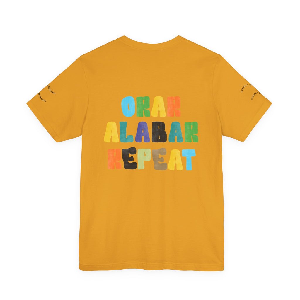 Men's Bilingual "Orar Alabar Repeat" T-Shirt – Camisa de hombres Bilingüe