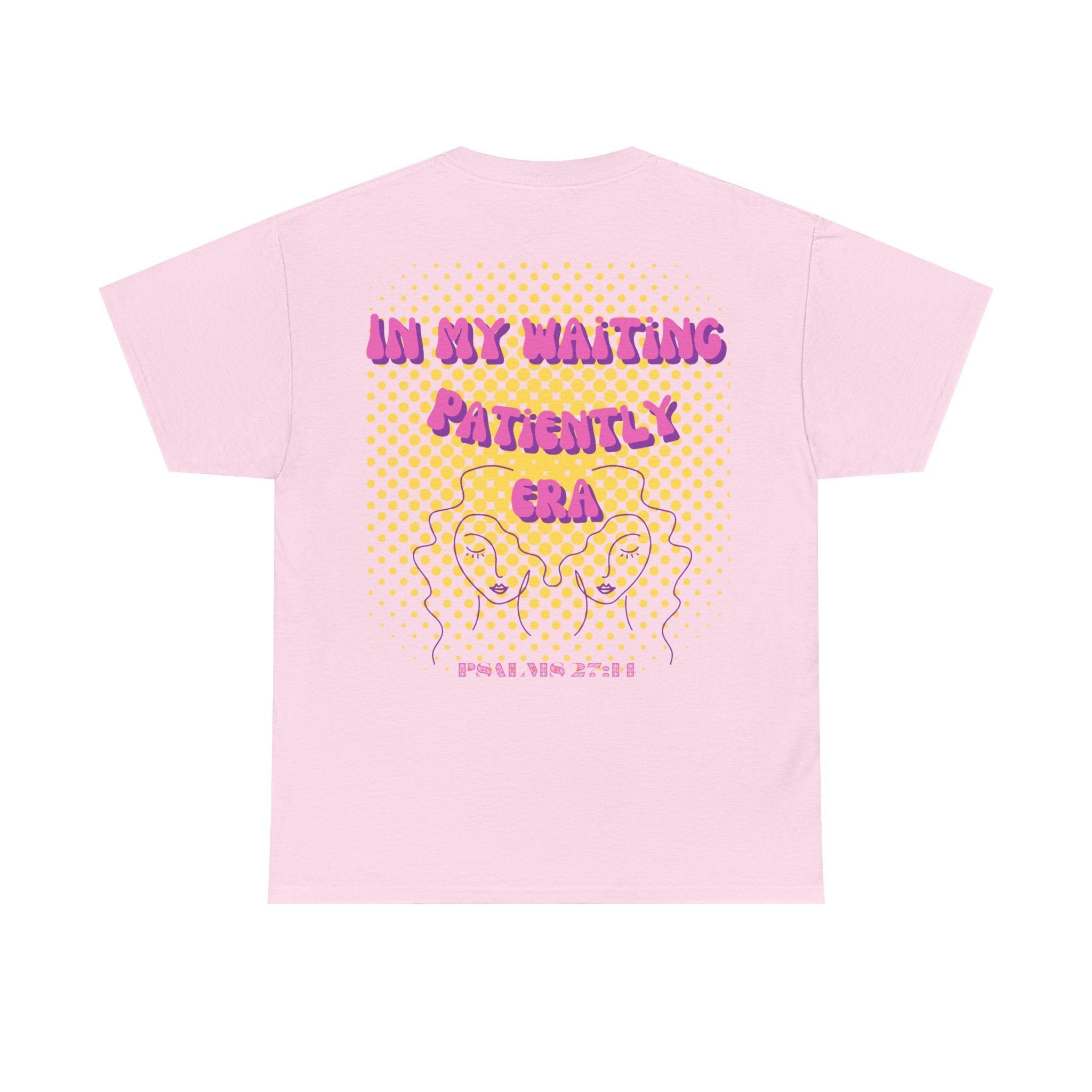Women's 'In my Waiting Patiently Era' Tee - Yellow Graphic Jersey Short Sleeve