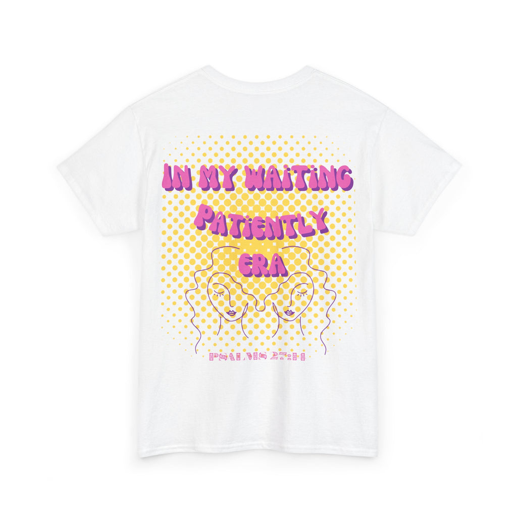 Women's 'In my Waiting Patiently Era' Tee - Yellow Graphic Jersey Short Sleeve