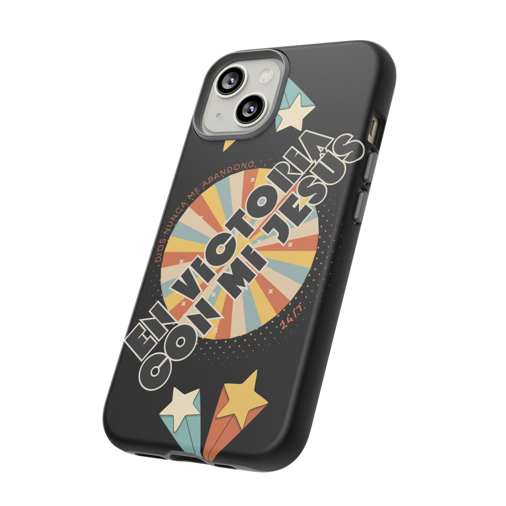 'En Victoria Con Jesús' Retro Protección de telefono