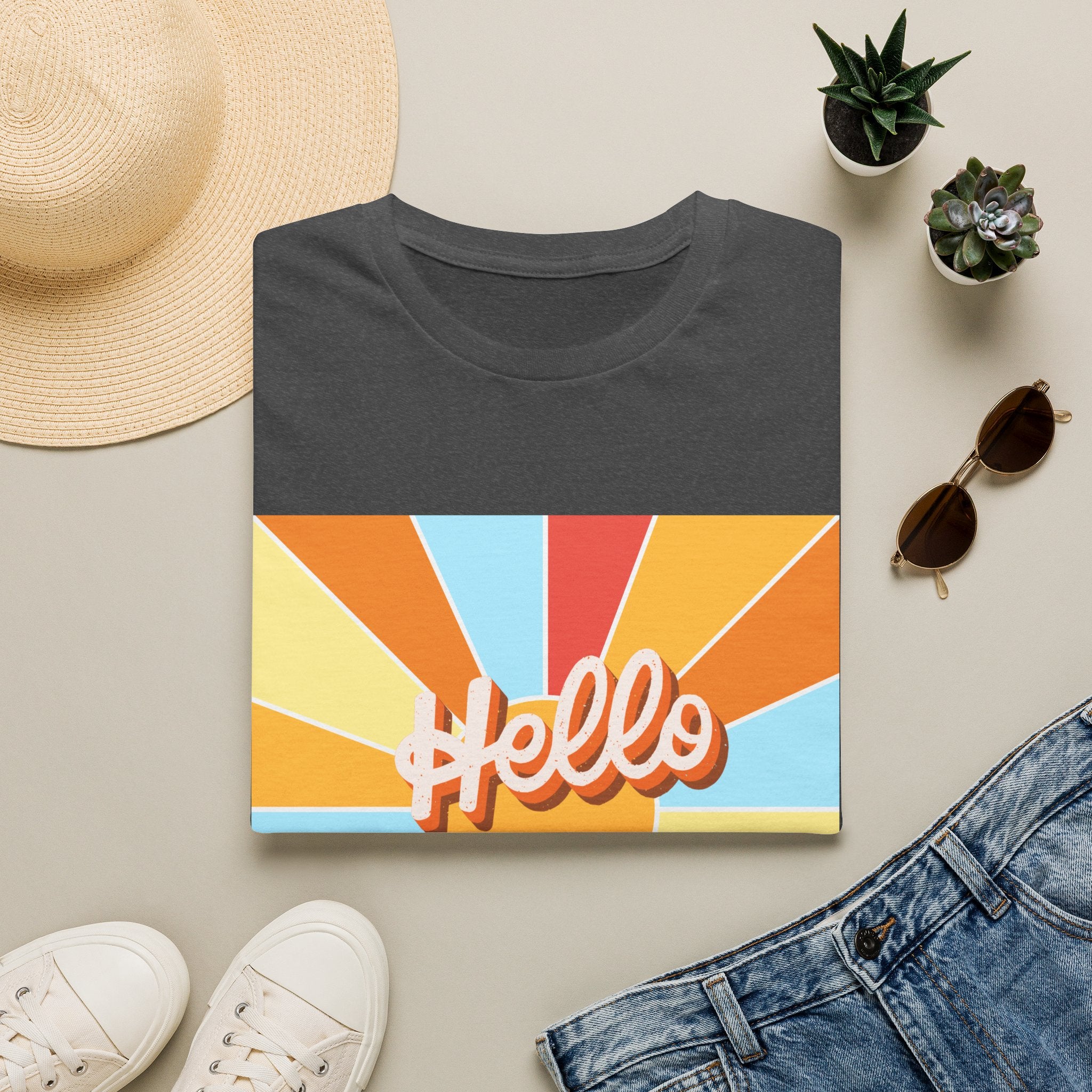 Men's Hello New Me Retro Tee — BACK: 2 Corinthians 5:17