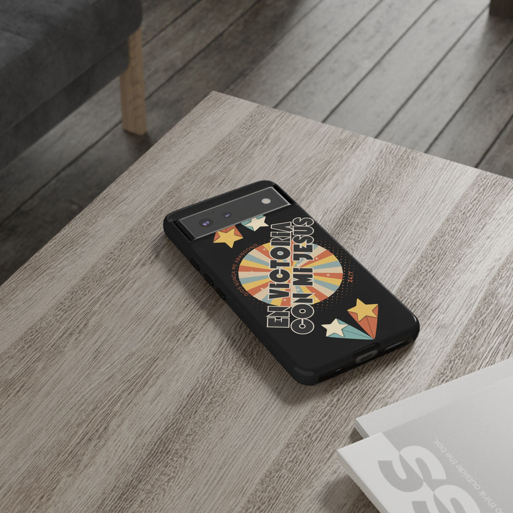 'En Victoria Con Jesús' Retro Protección de telefono