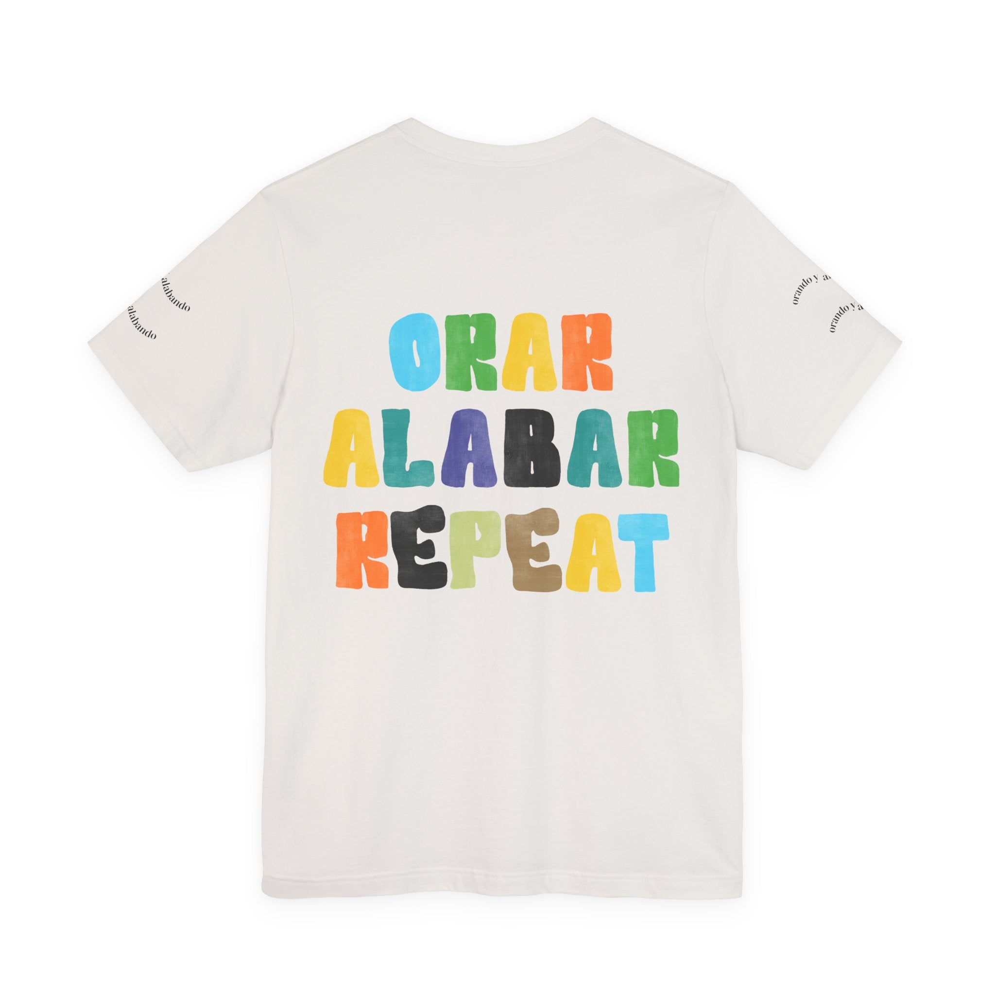 Men's Bilingual "Orar Alabar Repeat" T-Shirt – Camisa de hombres Bilingüe