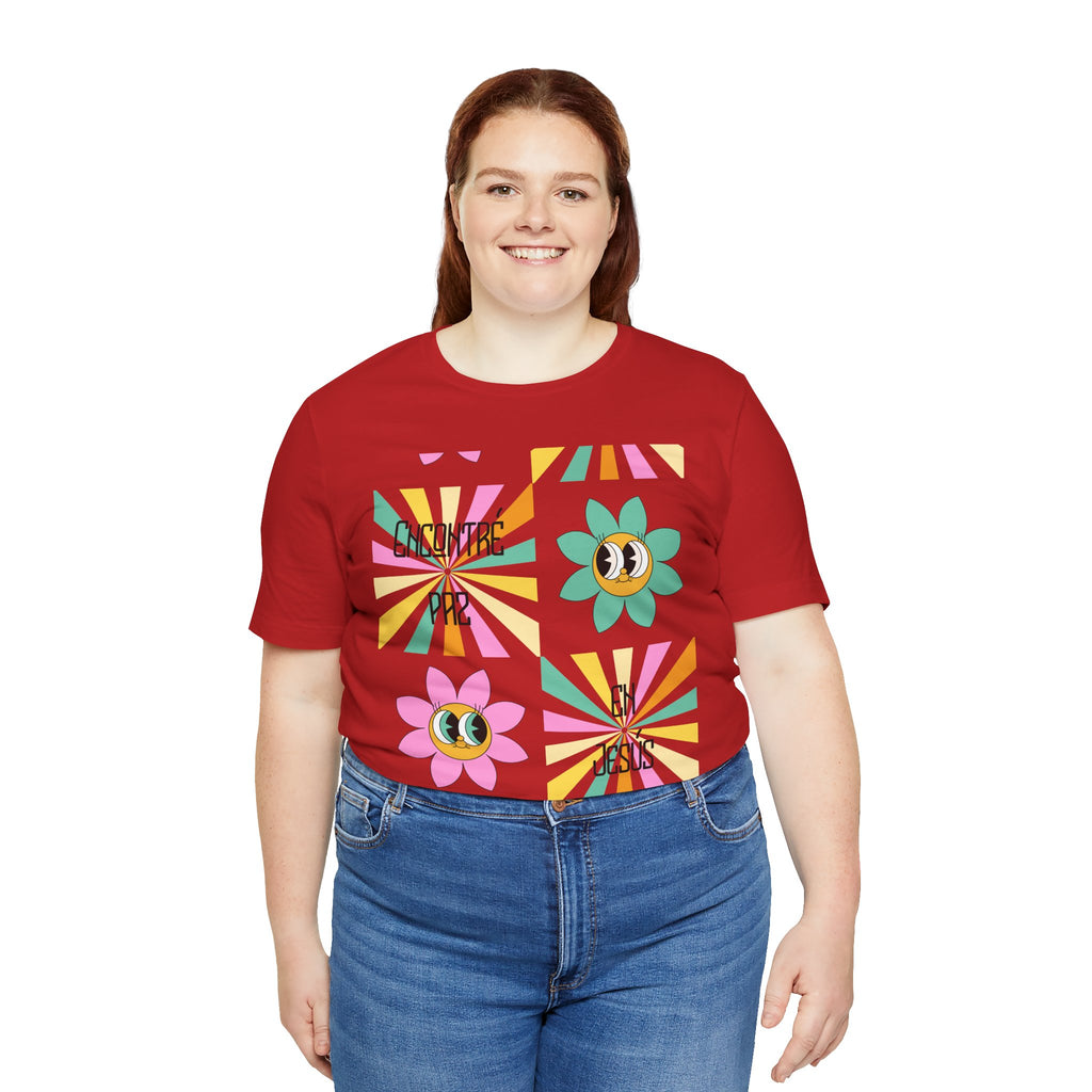 Woman's Spanish "Encontré paz en Jesús"- Camisa Retro Español