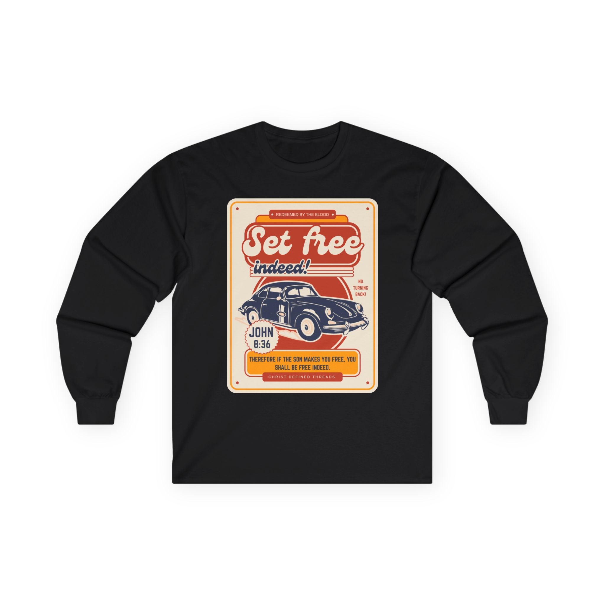 Men's 'Set free indeed' - Ultra Cotton Long Sleeve Tee