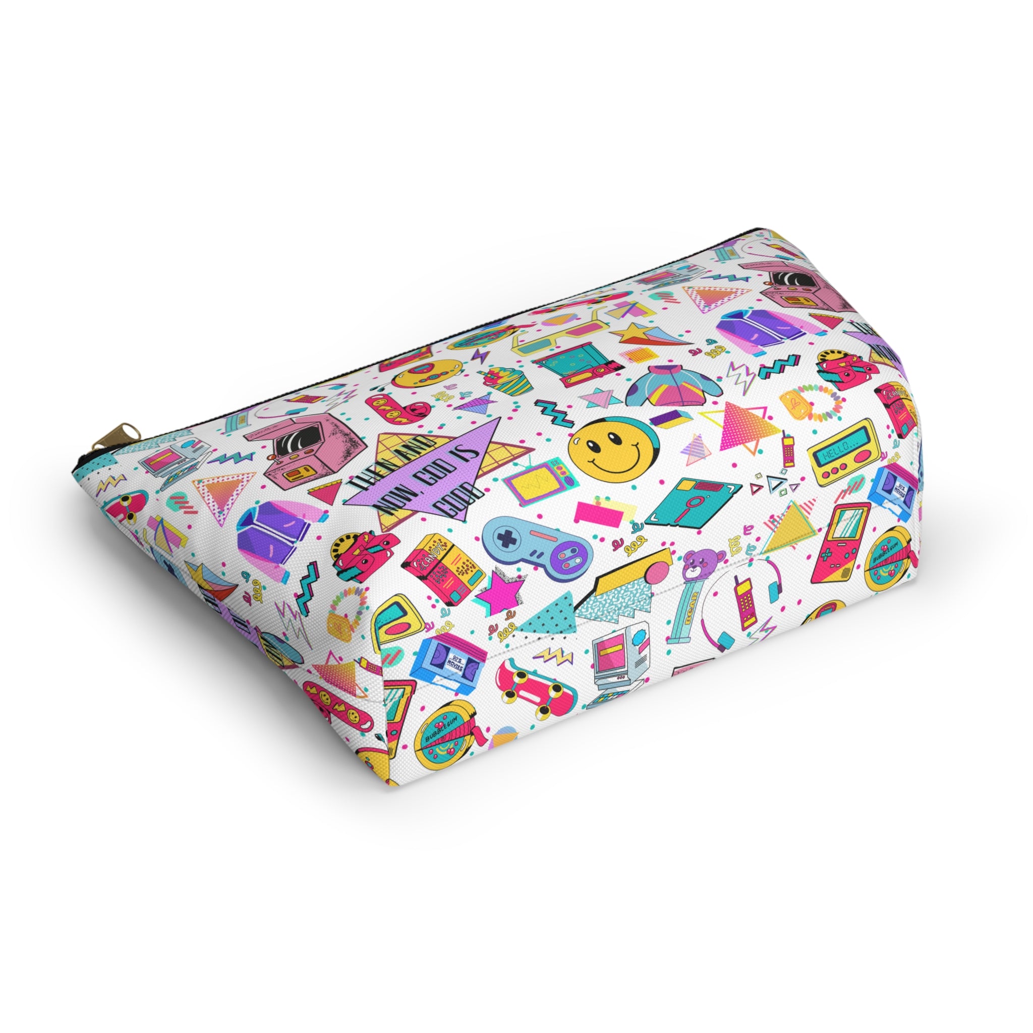 "Then and now God is good" Accessory Pouch — 80's & 90's nostalgia Graphic Bag