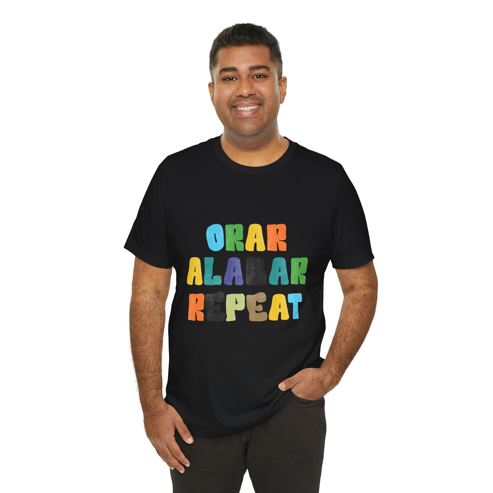 Men's Bilingual "Orar Alabar Repeat" T-Shirt – Camisa de hombres Bilingüe