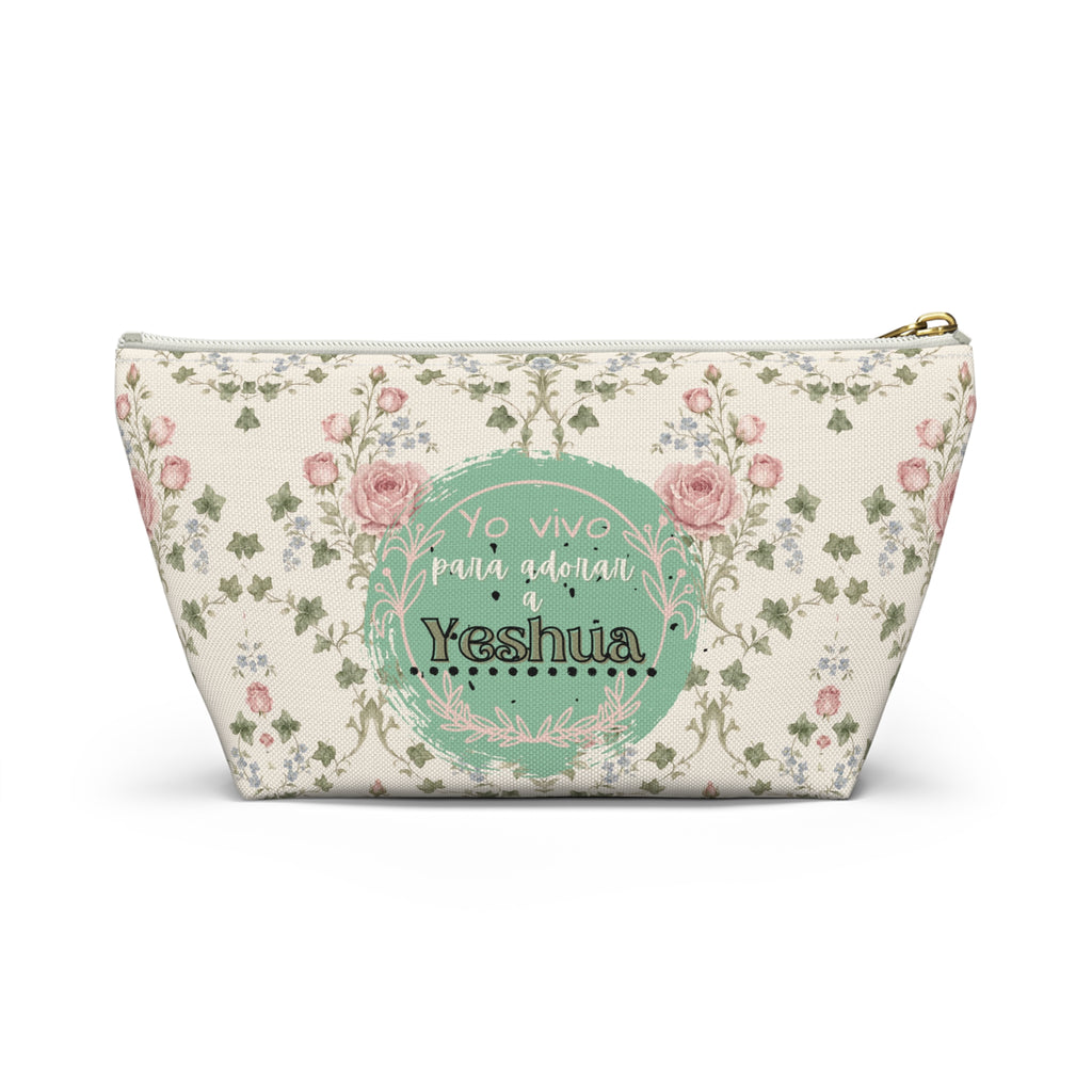 Floral 'Yo vivo para adorar Yeshua' Bolsita