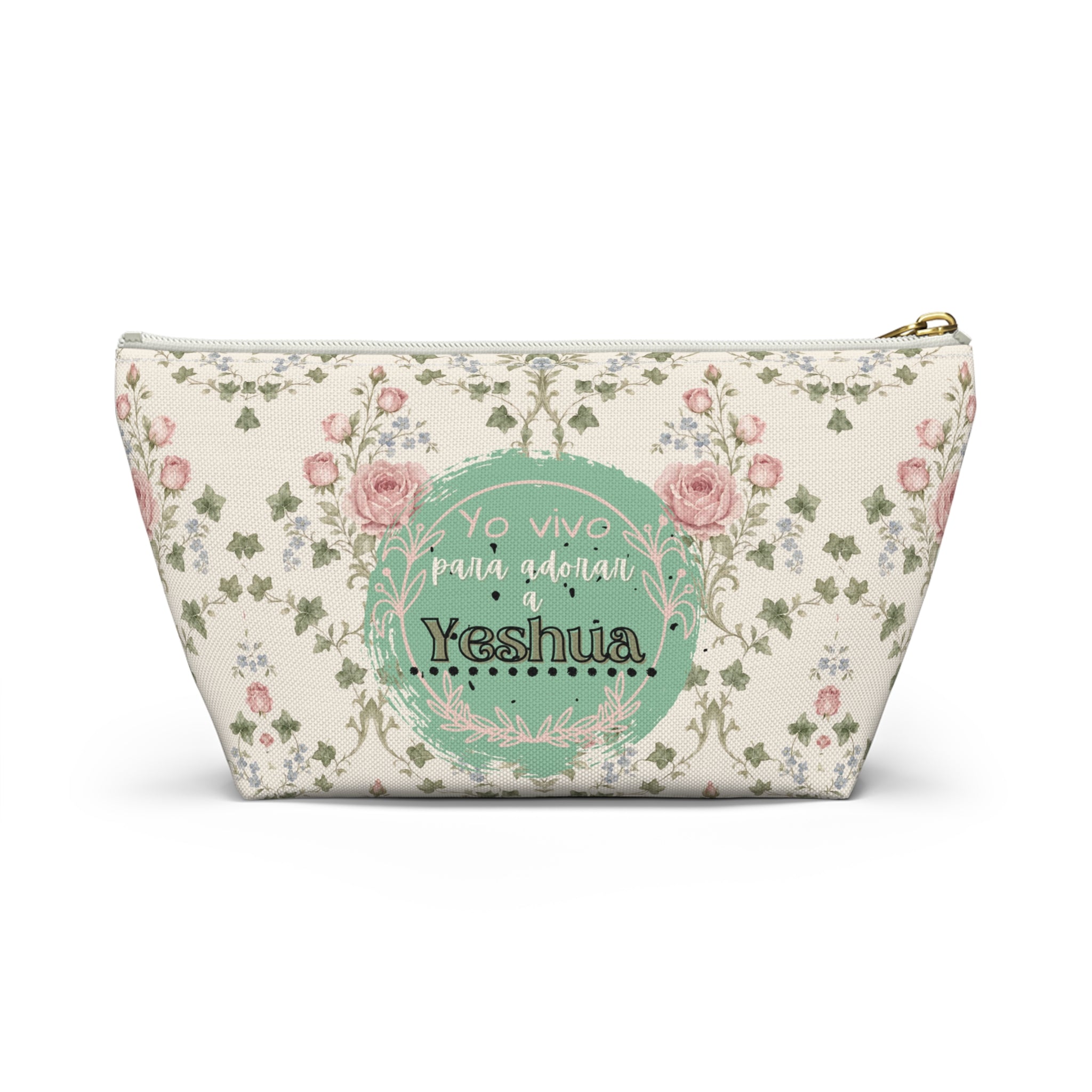 Floral 'Yo vivo para adorar Yeshua' Bolsita