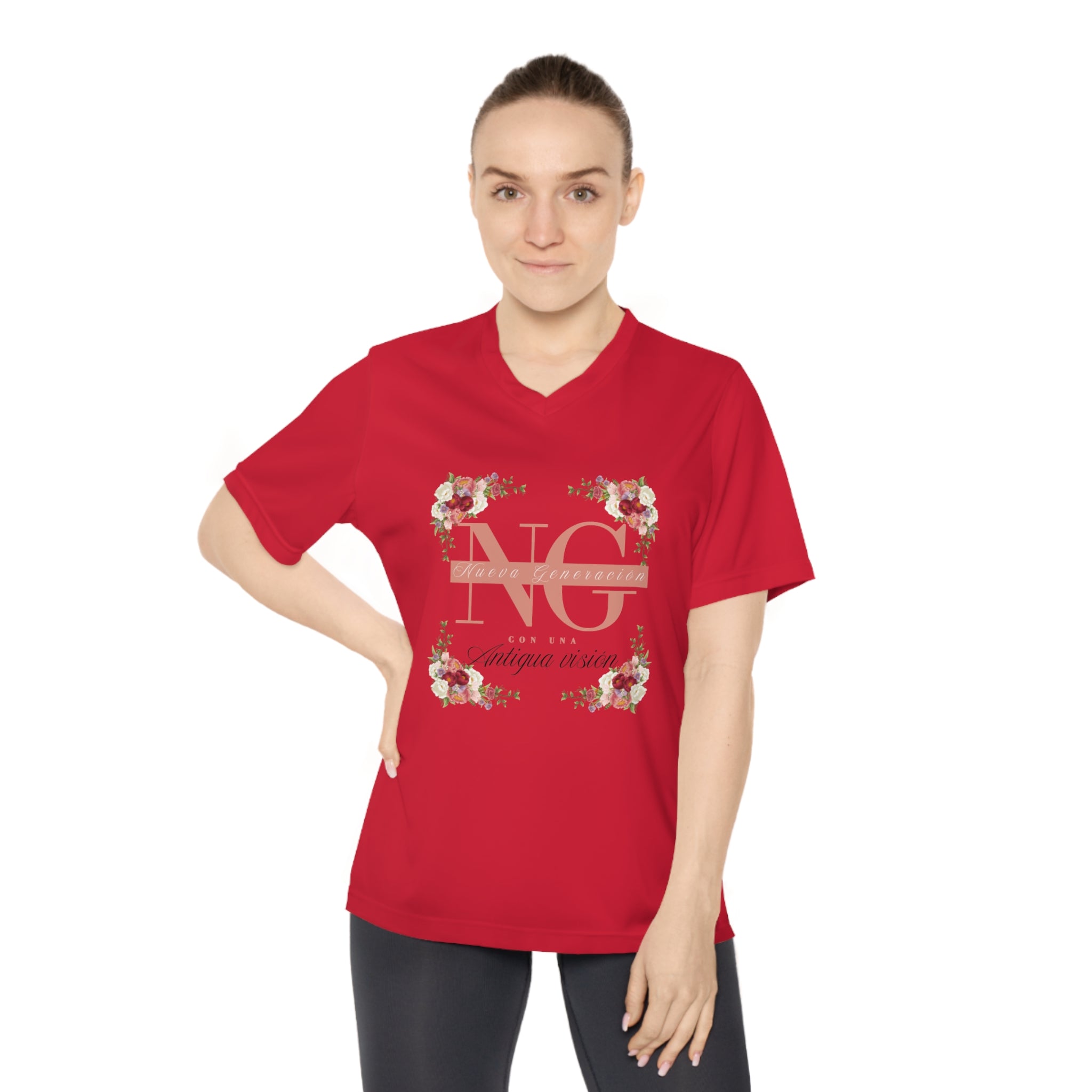 Woman's Spanish Floral Tee — "Nueva generación con una antigua visión"