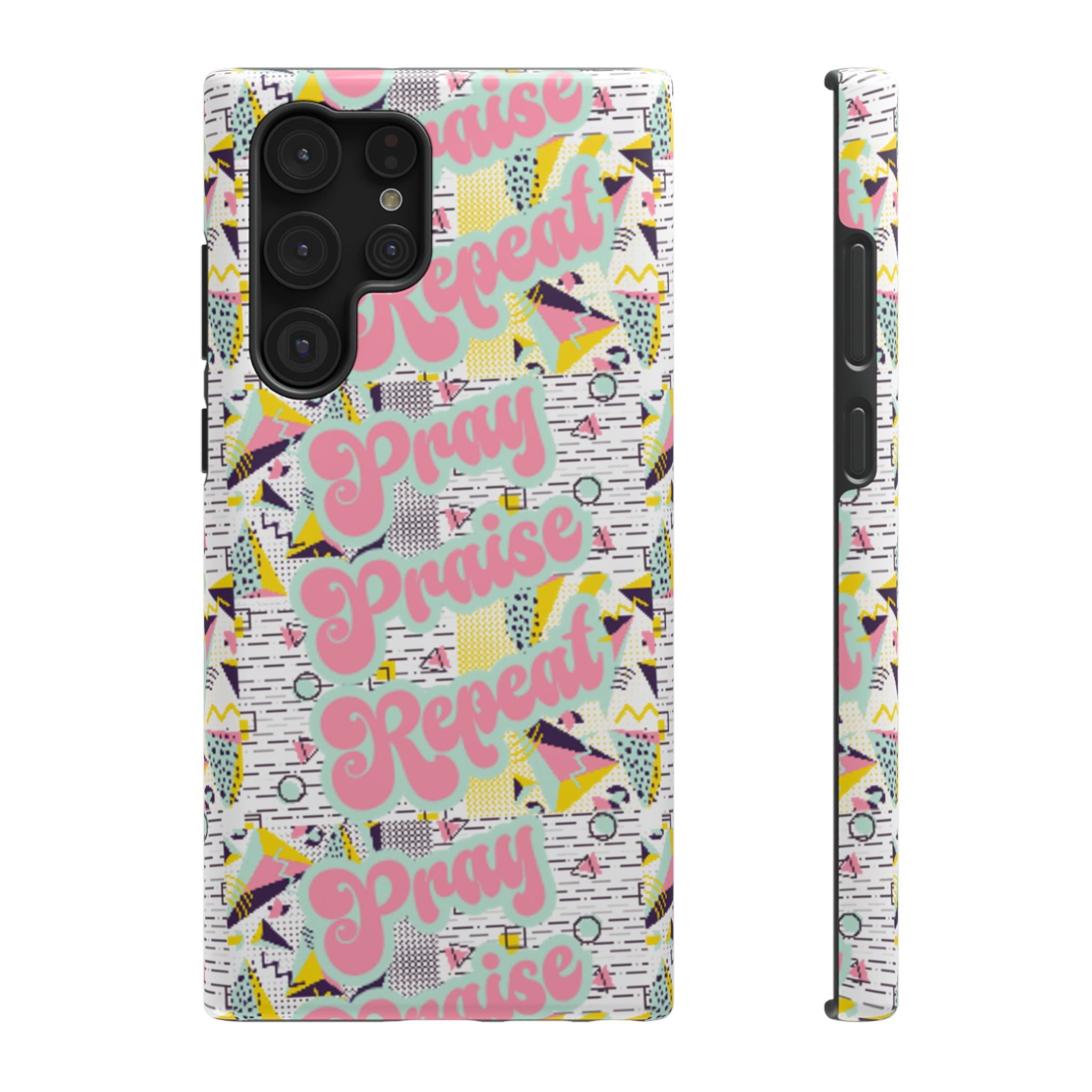 Retro Pray Praise Repeat Women's  Phone Case- Impact-Resistant Cases