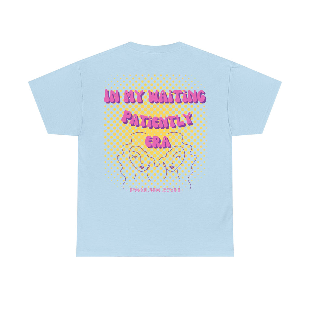 Women's 'In my Waiting Patiently Era' Tee - Yellow Graphic Jersey Short Sleeve