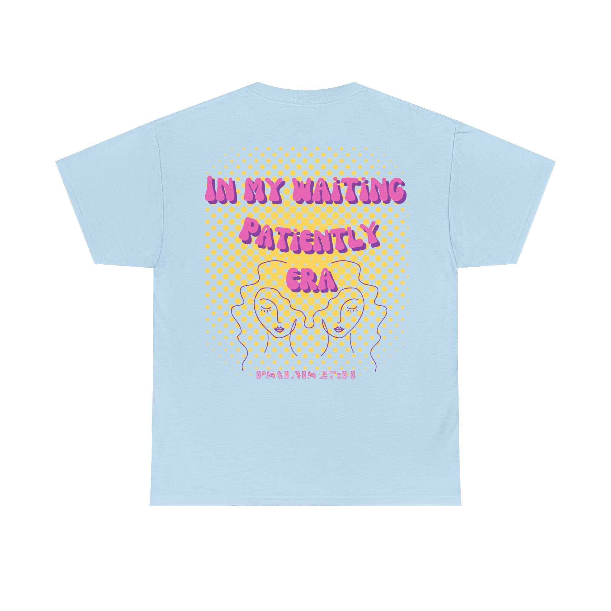 Women's 'In my Waiting Patiently Era' Tee - Yellow Graphic Jersey Short Sleeve