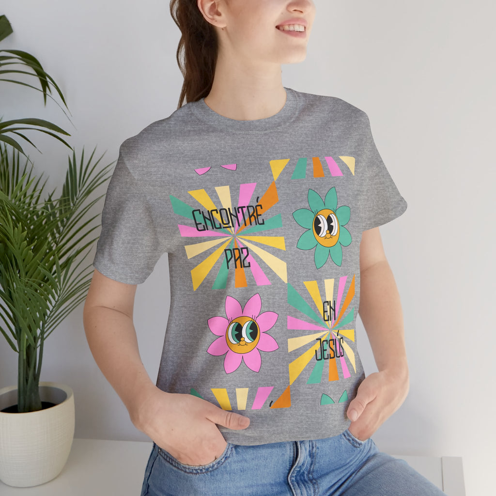 Woman's Spanish "Encontré paz en Jesús"- Camisa Retro Español