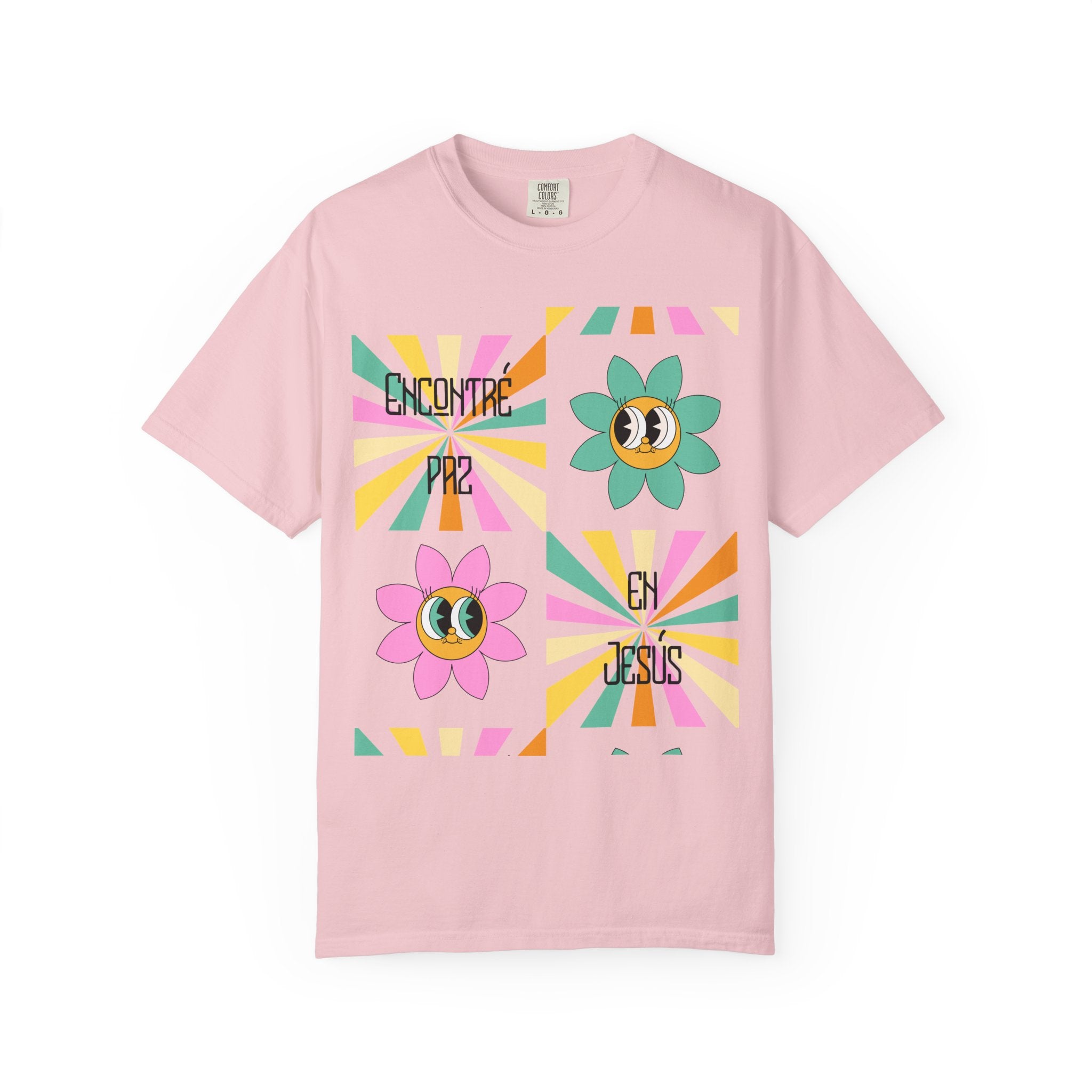 Woman's Spanish "Encontré paz en Jesús"- Camisa Retro Español