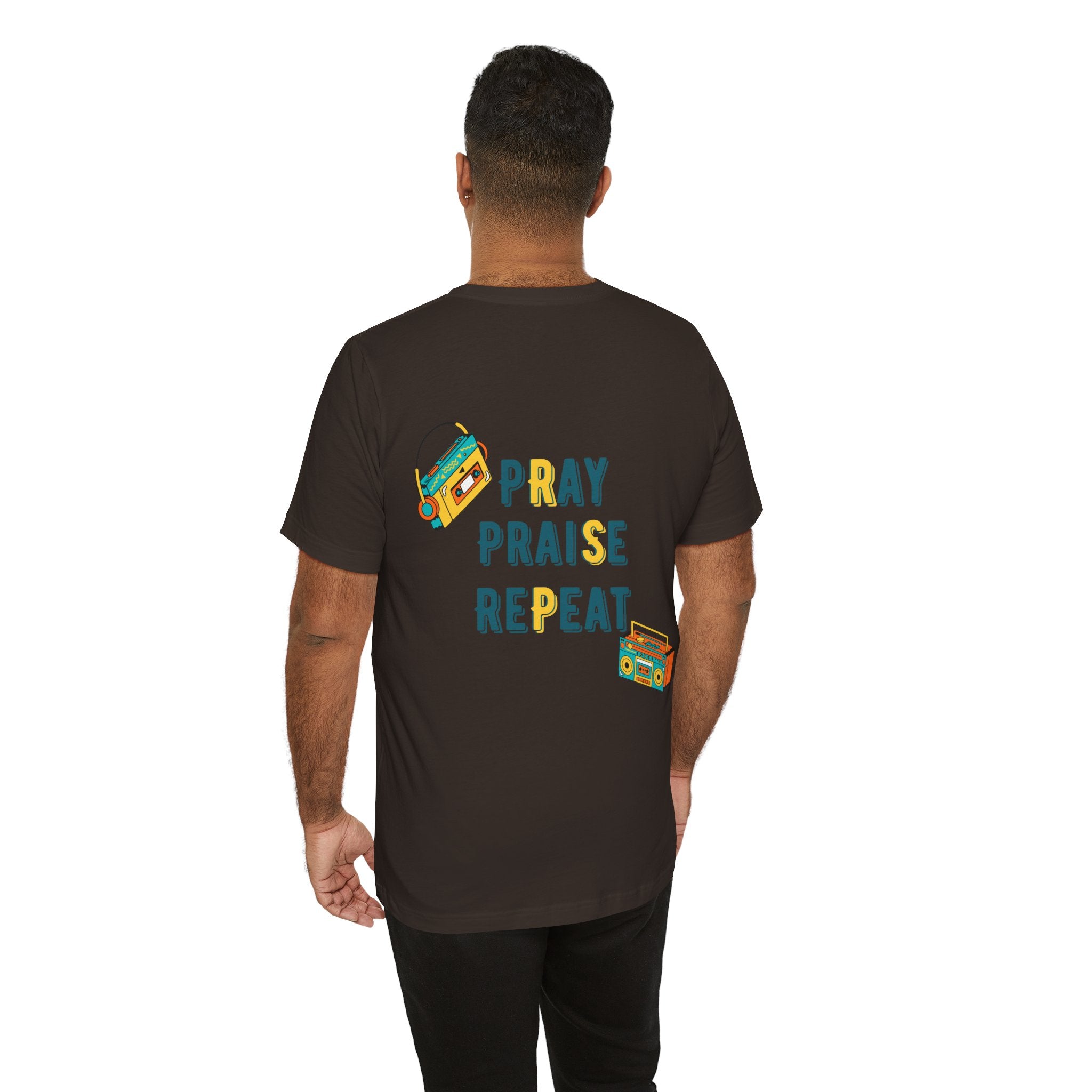 Pray Praise Repeat T-Shirt — Vintage Boombox Christian Tee