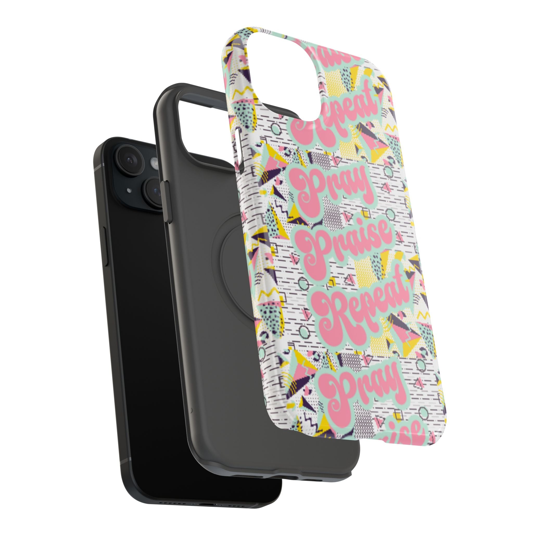 Retro Pray Praise Repeat Women's  Phone Case- Impact-Resistant Cases