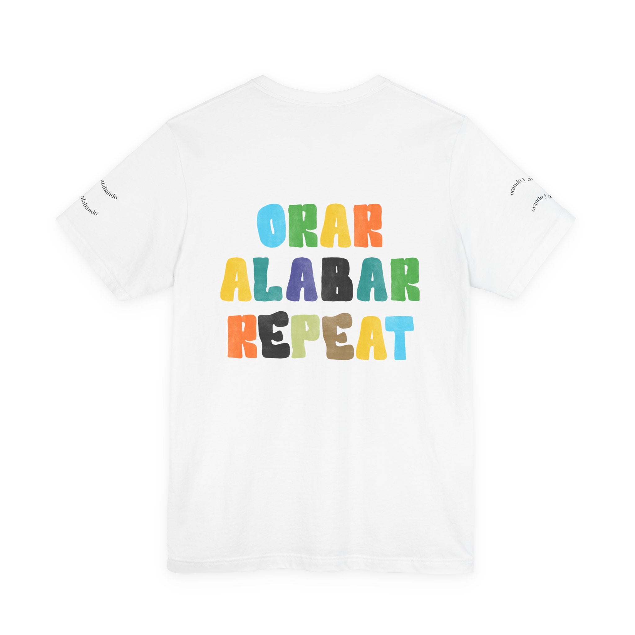 Men's Bilingual "Orar Alabar Repeat" T-Shirt – Camisa de hombres Bilingüe