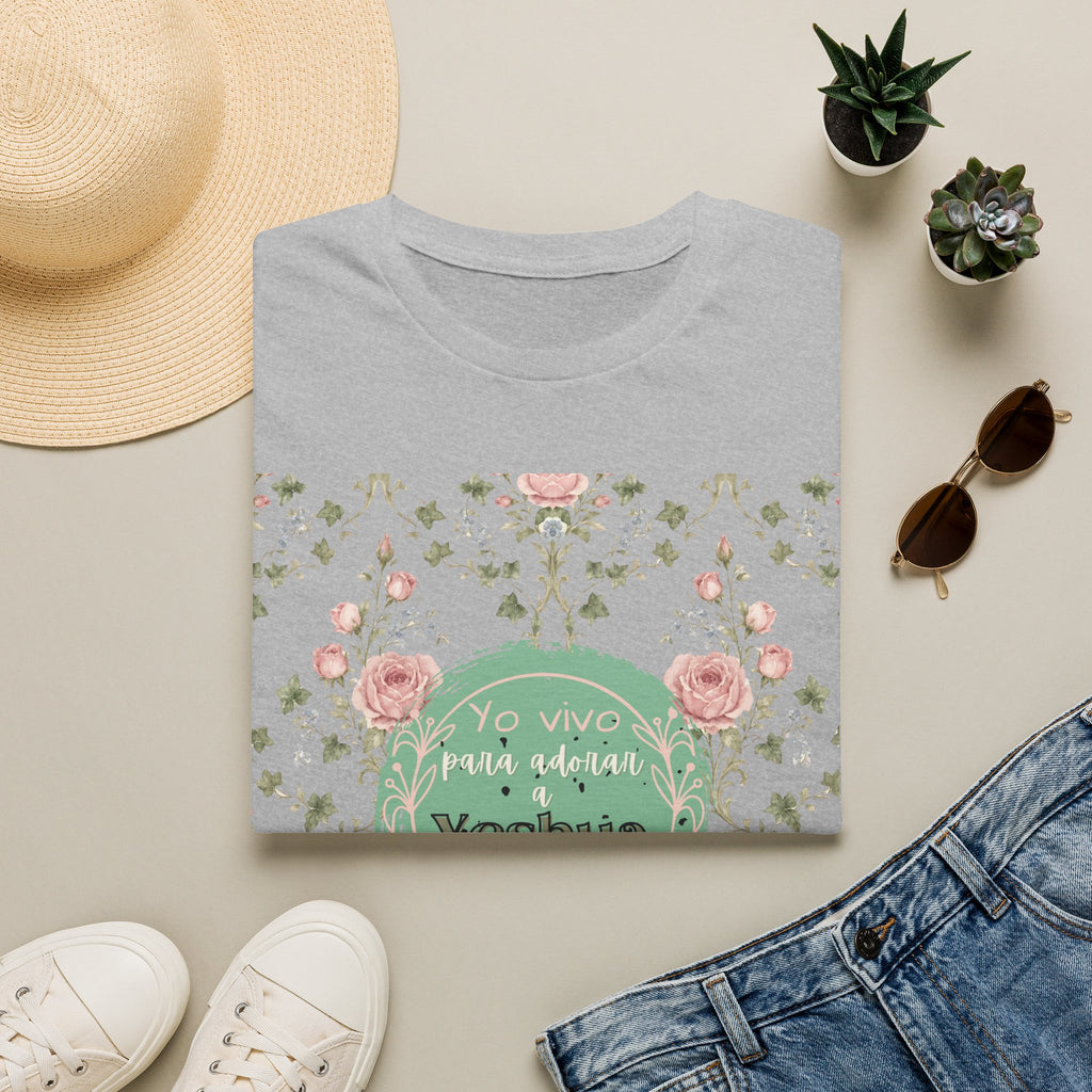 "Yo vivo para adorar a Yeshua" Camisa — Rosas y Color Menta Diseño