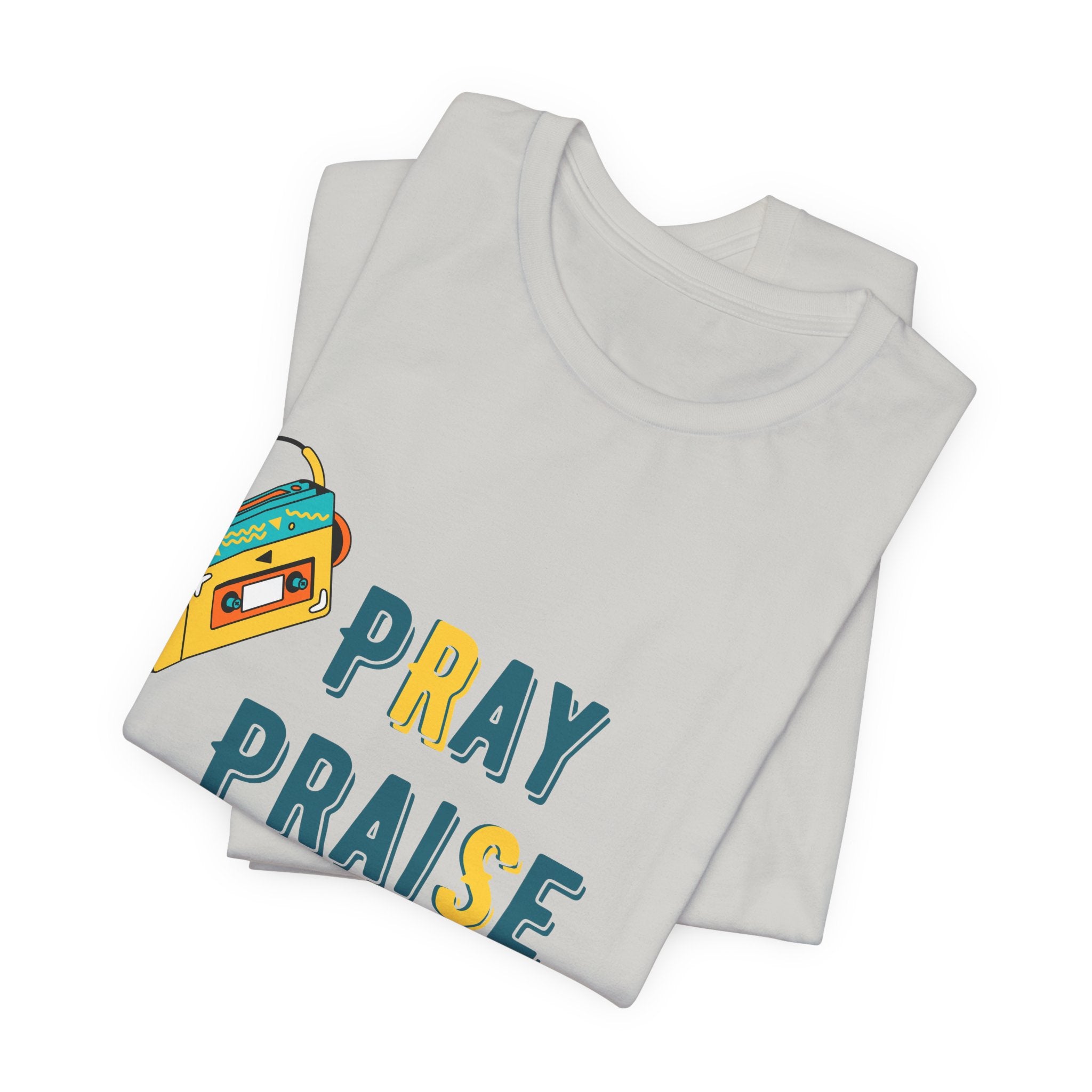 Men's Pray Praise Repeat T-Shirt — Vintage Boombox Christian Tee