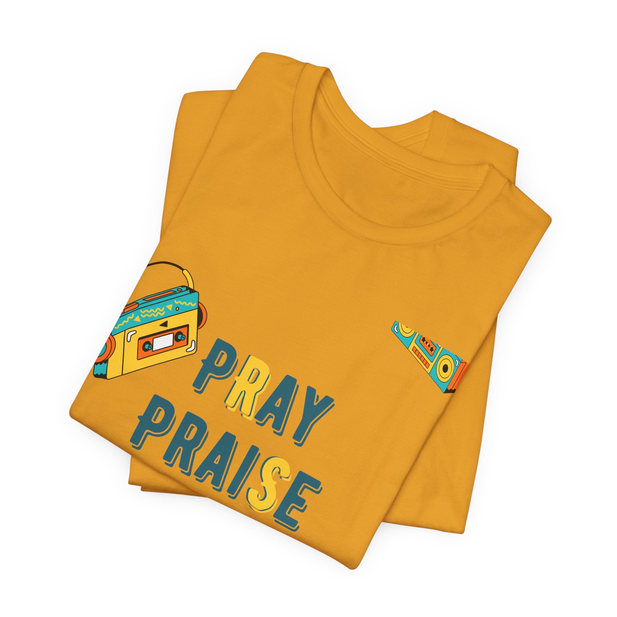 Pray Praise Repeat T-Shirt — Vintage Boombox Christian Tee
