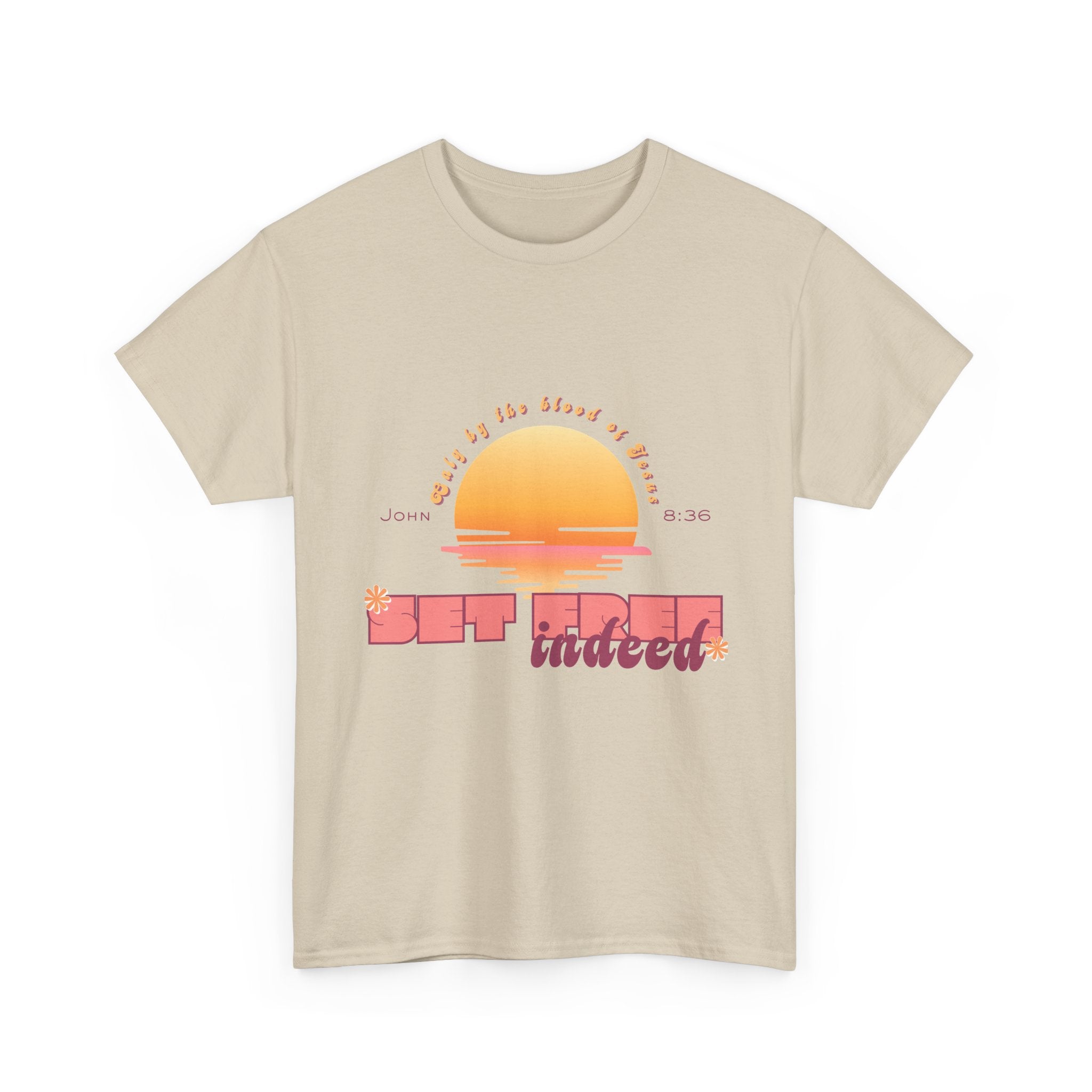 Women's 'Set free indeed' John 8:36- Heavy Cotton Tee