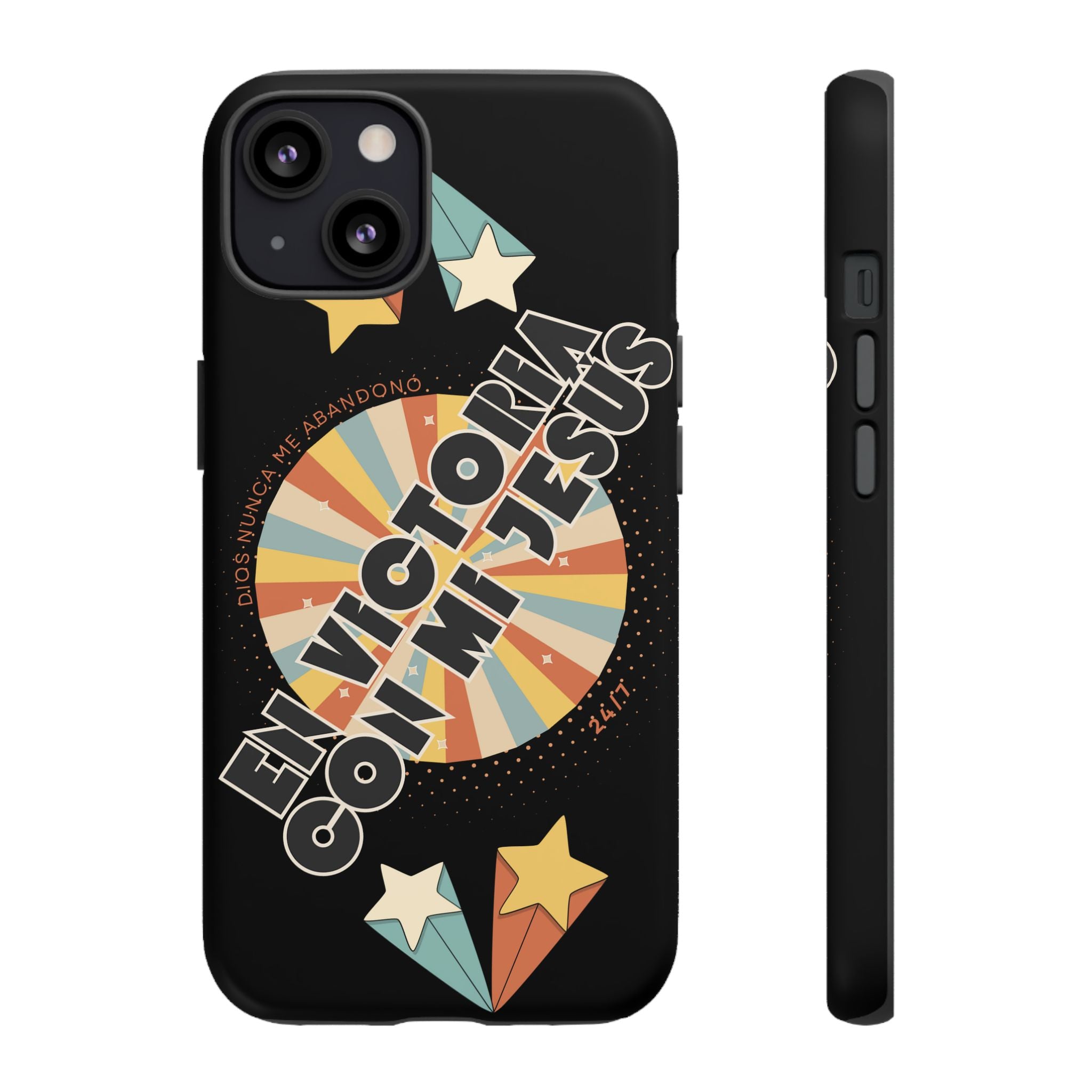 'En Victoria Con Jesús' Retro Protección de telefono