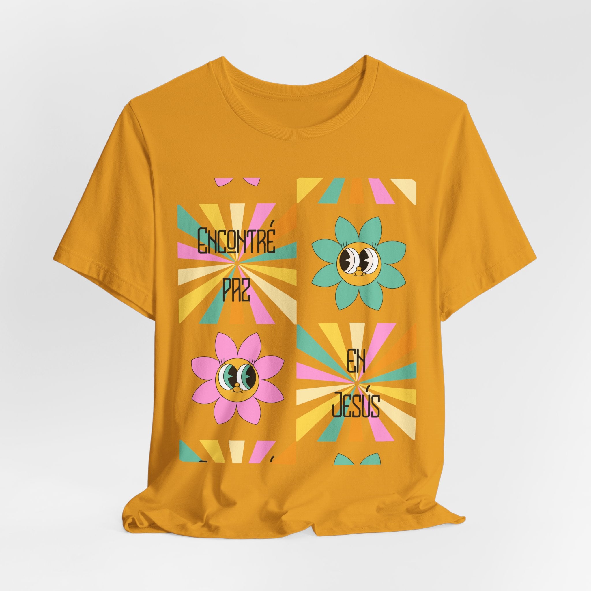 Woman's Spanish "Encontré paz en Jesús"- Camisa Retro Español