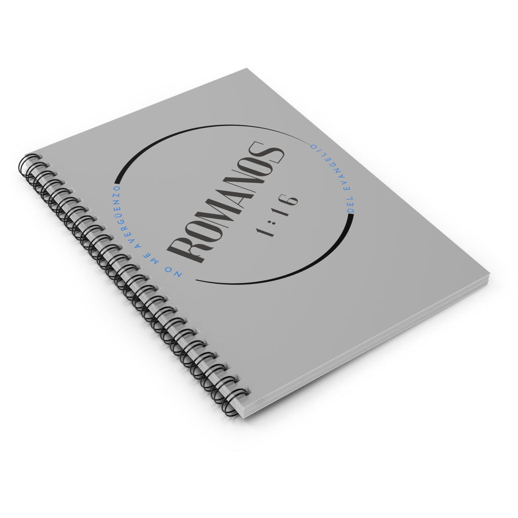 Libro para Hombres Romanos 1:16 Spiral Notebook — Christian Journal, Inspirational Faith Ruled Notebook