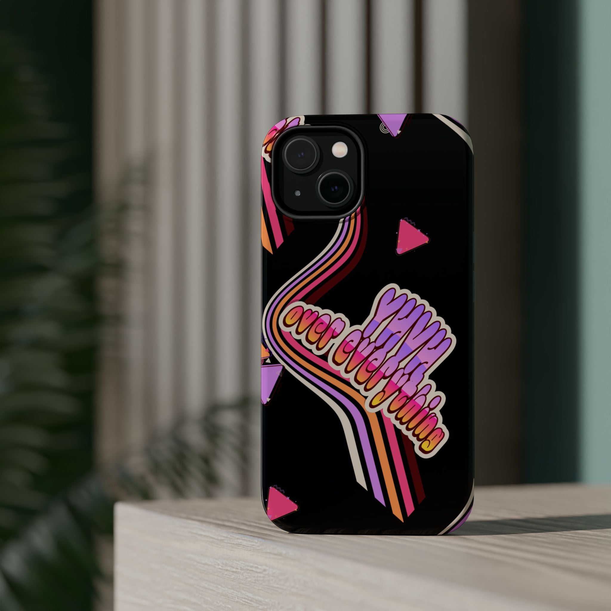Retro 'YHVH over everything' Magnetic Phone Case — Impact-Resistant Protective Cover
