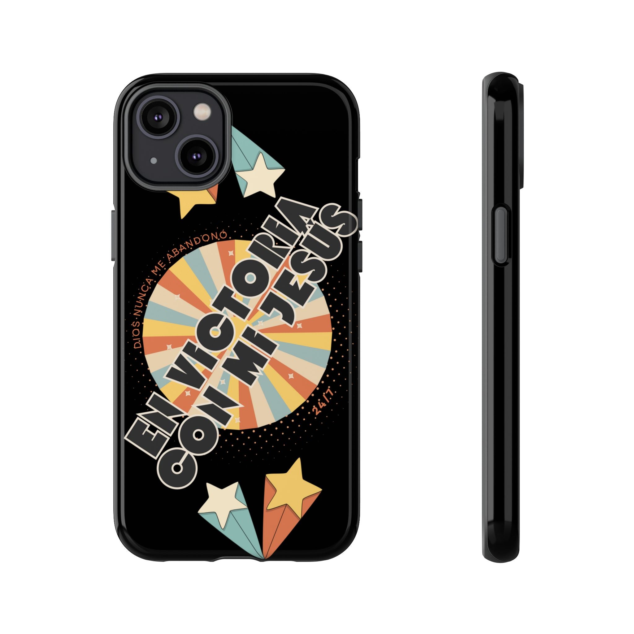 'En Victoria Con Jesús' Retro Protección de telefono