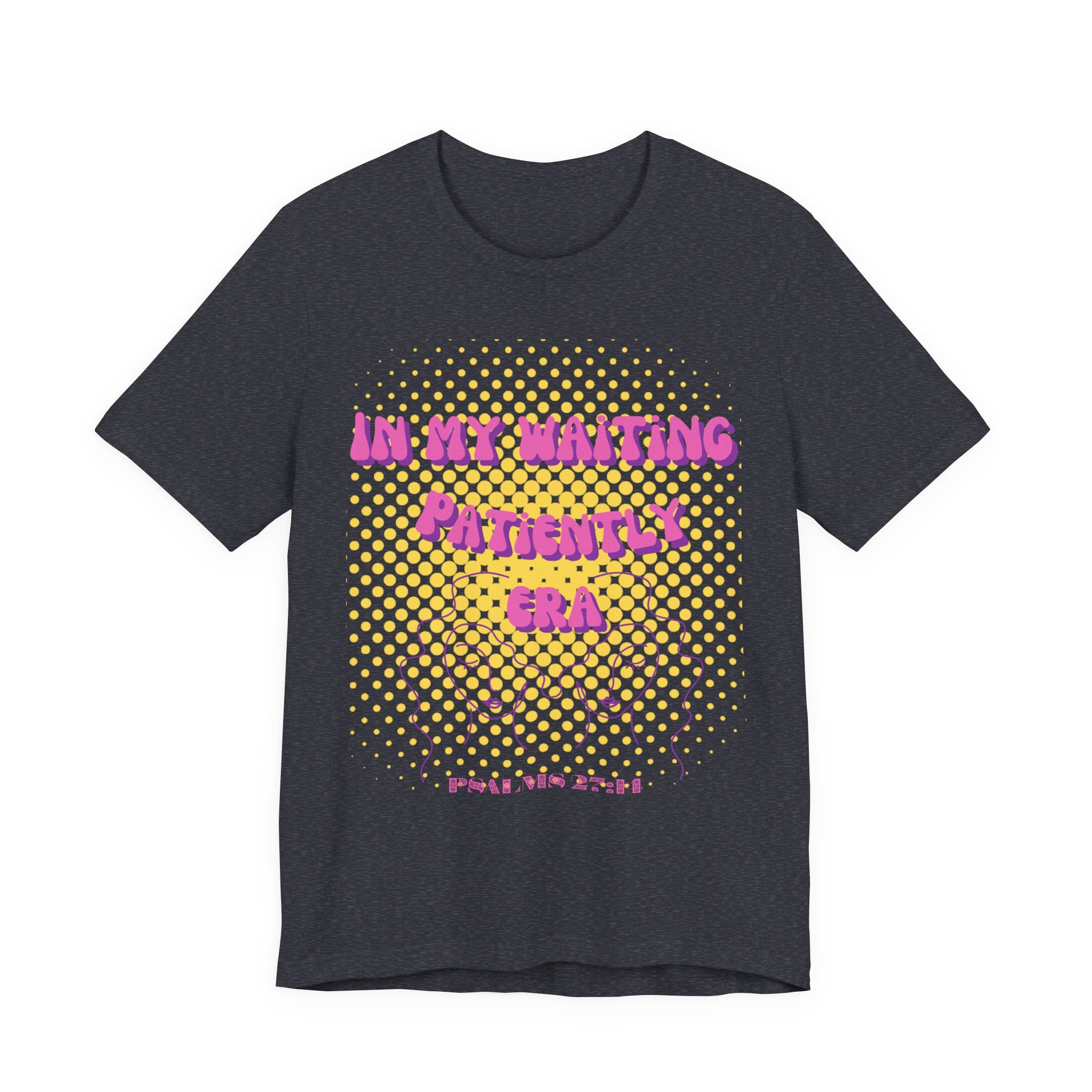 Women's 'In my Waiting Patiently Era' Tee - Yellow Graphic Jersey Short Sleeve