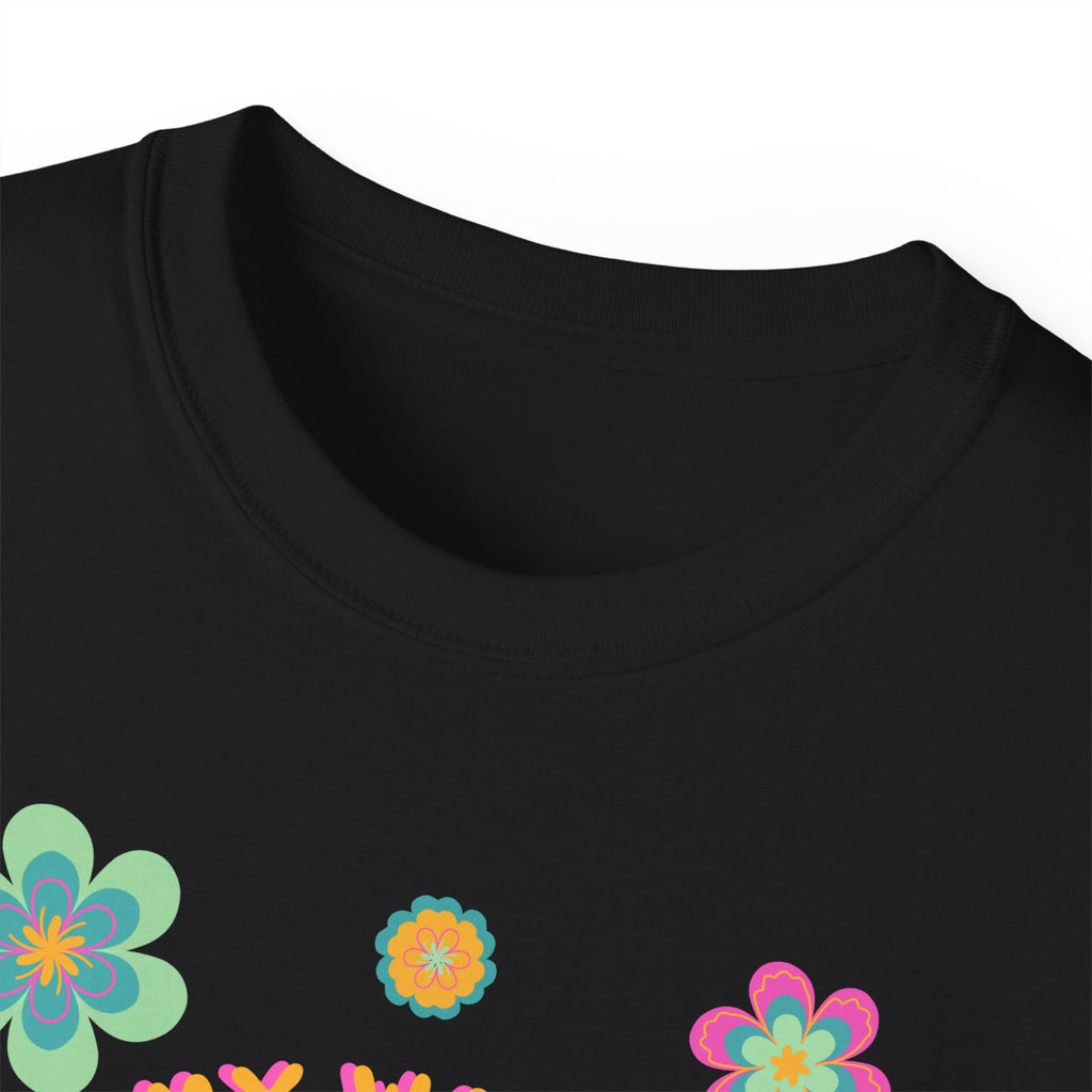 Retro Floral "In My Waiting Patiently Era" Ladies' V-Neck T-Shirt