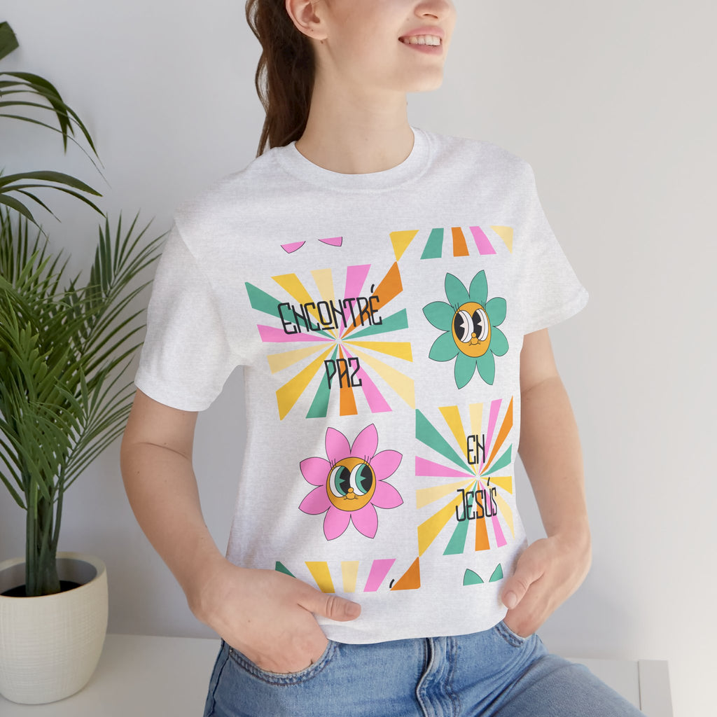 Woman's Spanish "Encontré paz en Jesús"- Camisa Retro Español