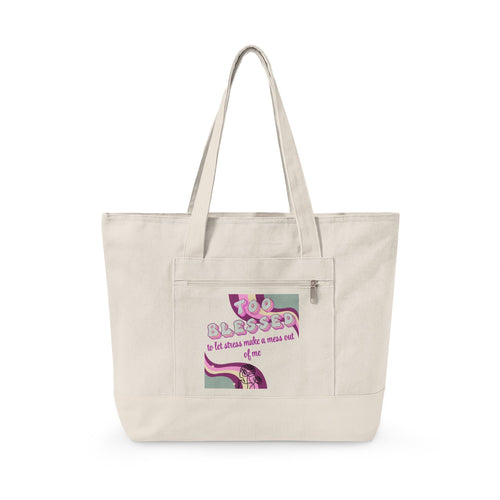 'Too blessed' Tote Bag — Retro Pink Design