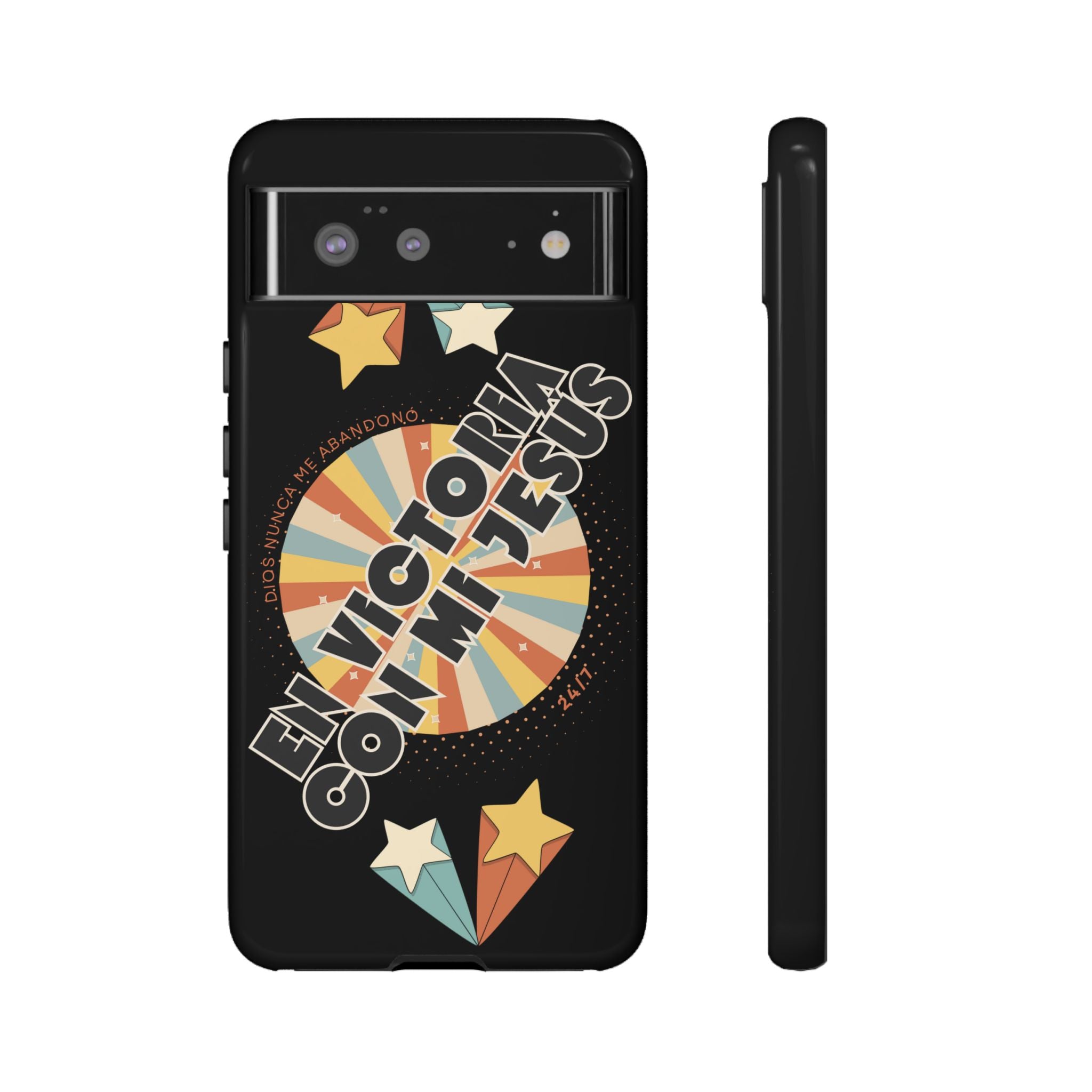 'En Victoria Con Jesús' Retro Protección de telefono