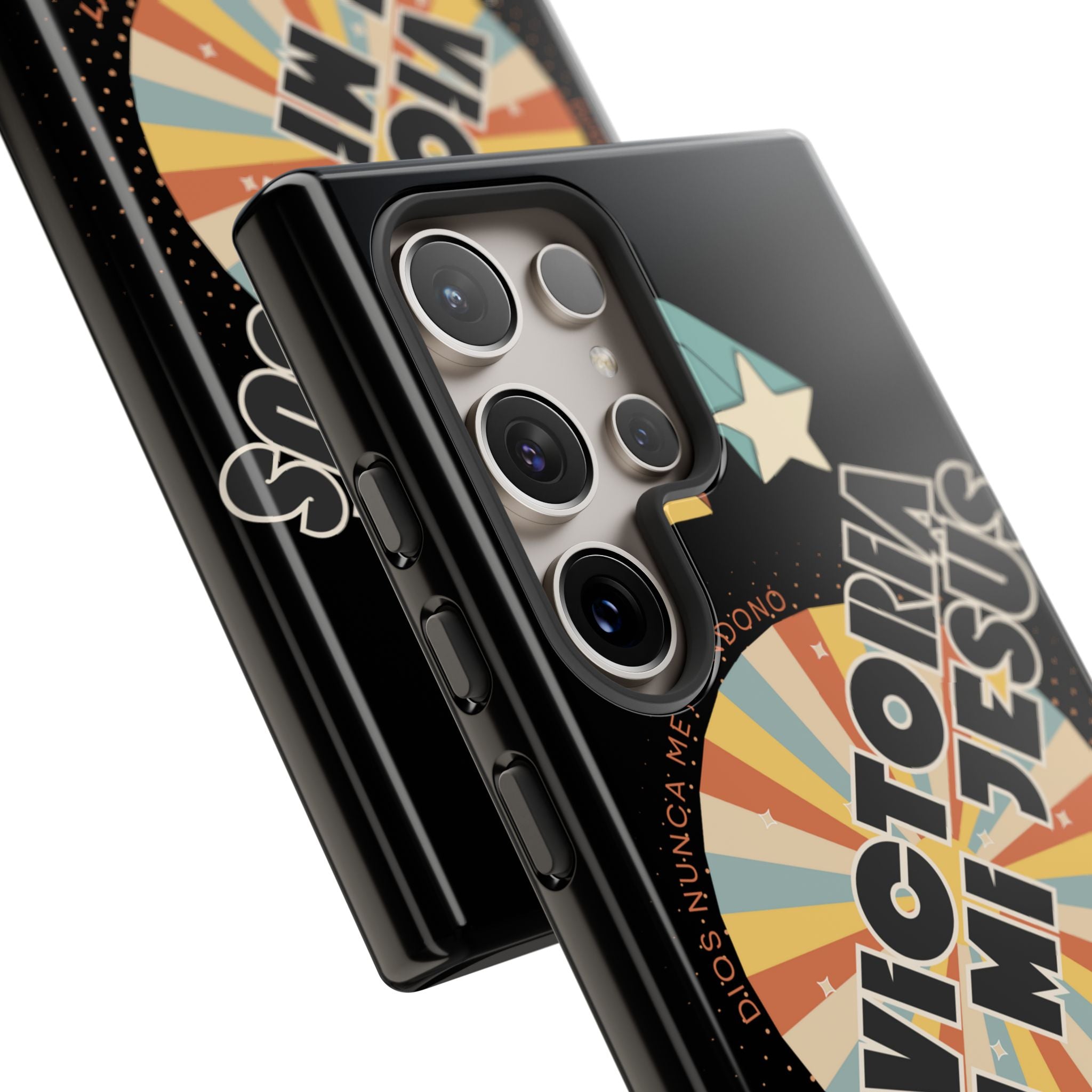 'En Victoria Con Jesús' Retro Protección de telefono