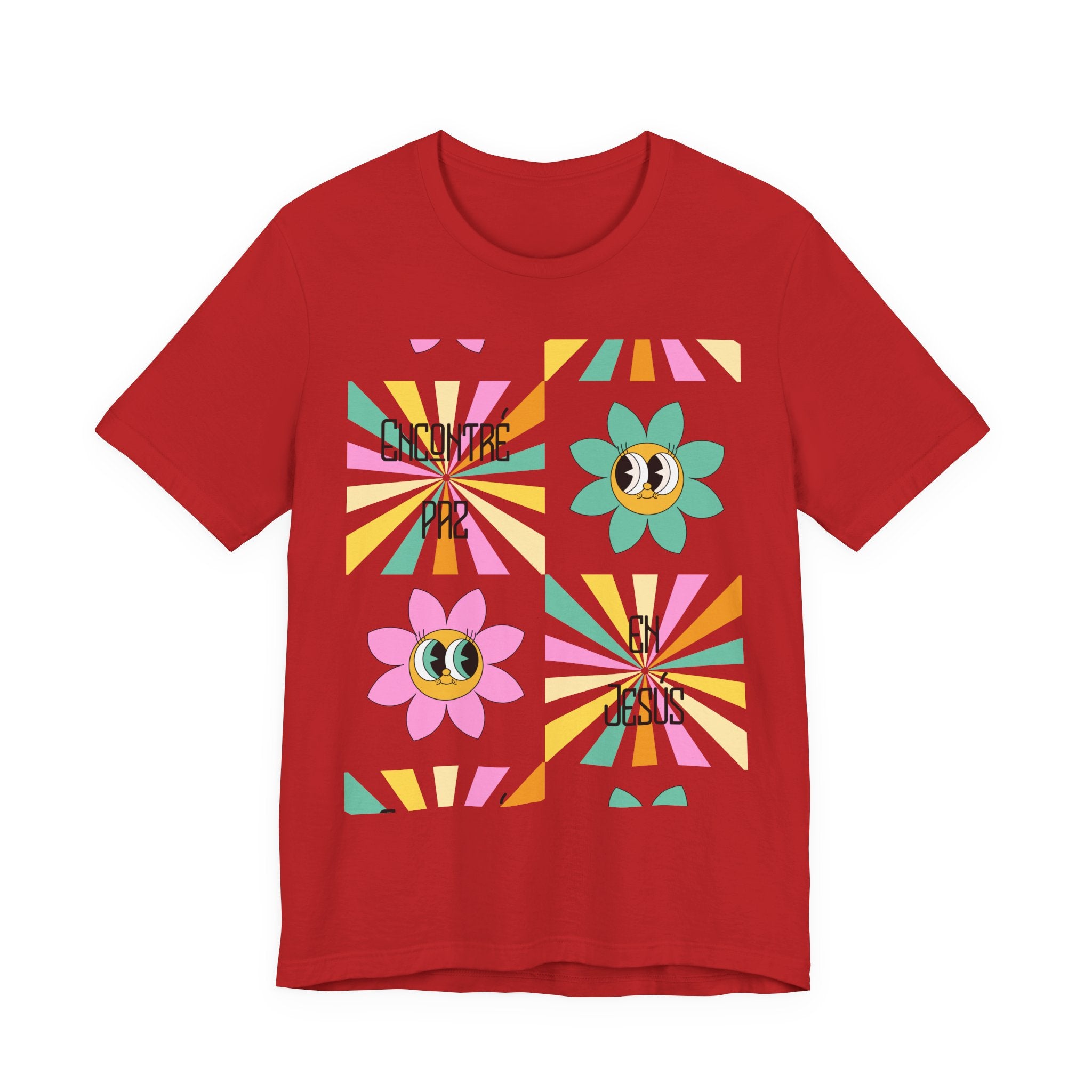 Woman's Spanish "Encontré paz en Jesús"- Camisa Retro Español