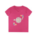 Camisa cuello V-Neck — "En victoria con mi Jesús" Para Mujeres