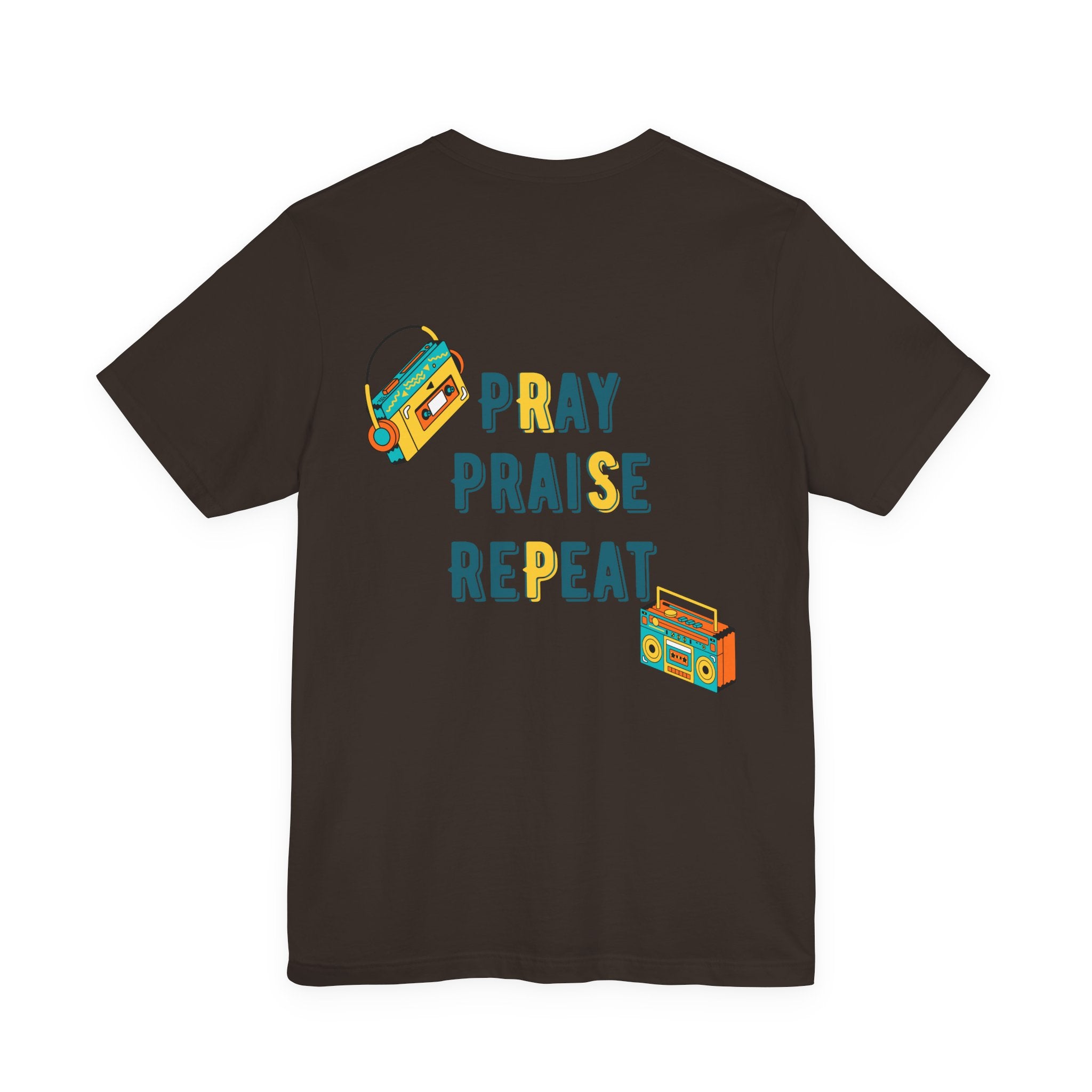 Pray Praise Repeat T-Shirt — Vintage Boombox Christian Tee